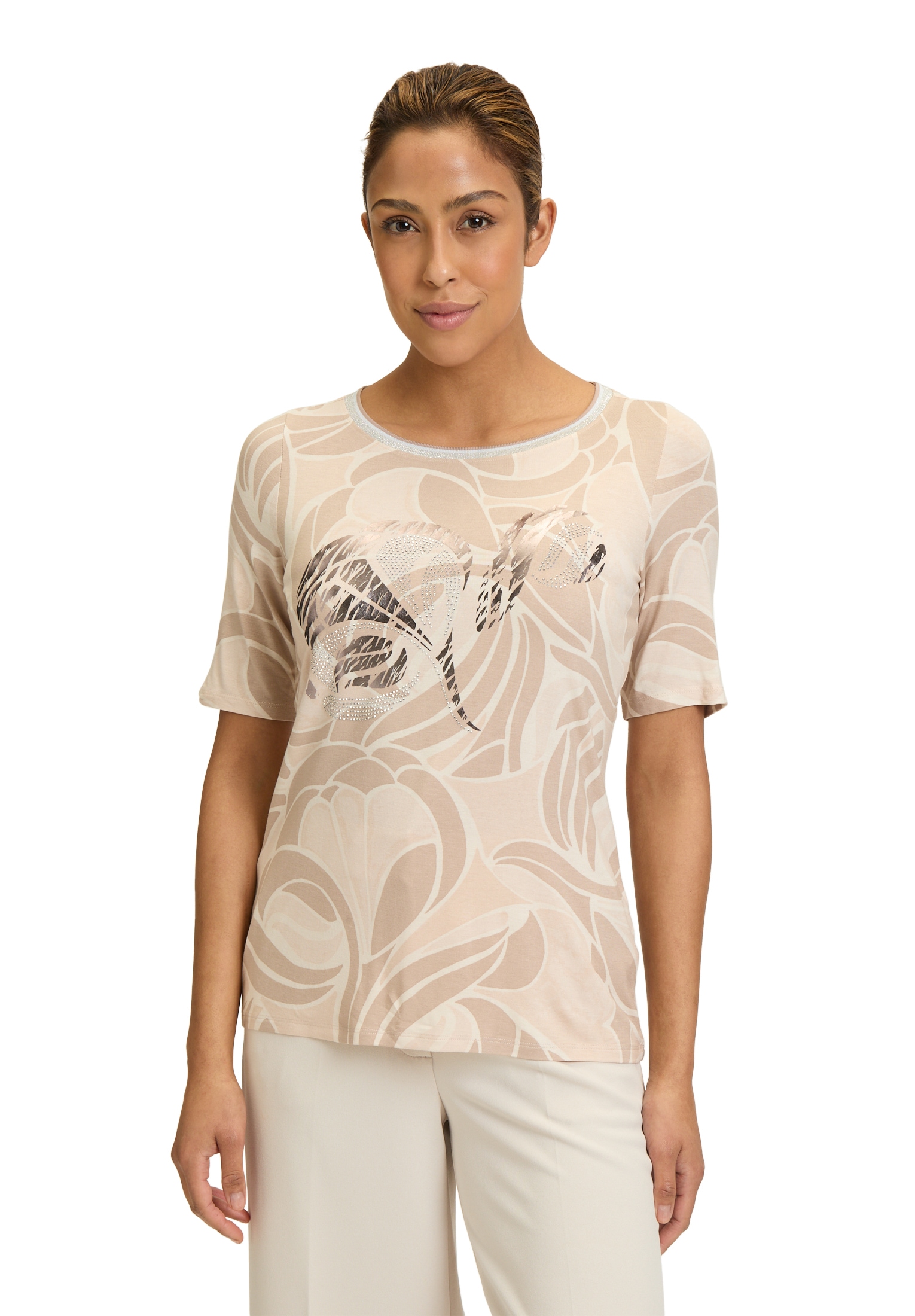 Betty Barclay Kurzarmshirt "Betty Barclay Damen Printshirt mit Schmuckstein günstig online kaufen
