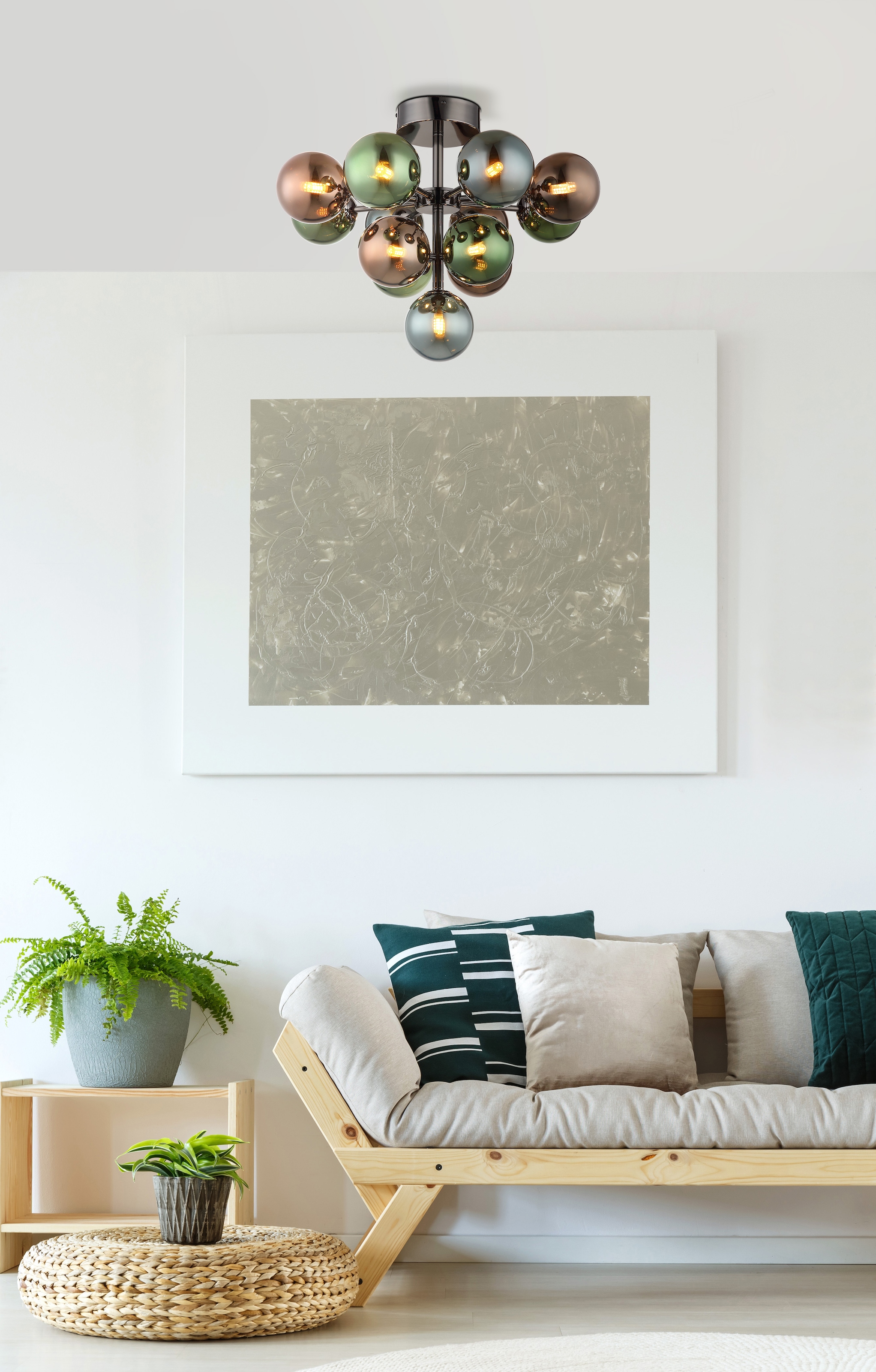 GLOBO LIGHTING Deckenleuchte »GRAPPY« G9 1 Stk. Deckenlampe Wohnzimmer-Leuchte Schlafzimmer-Leuchte Flur Küche