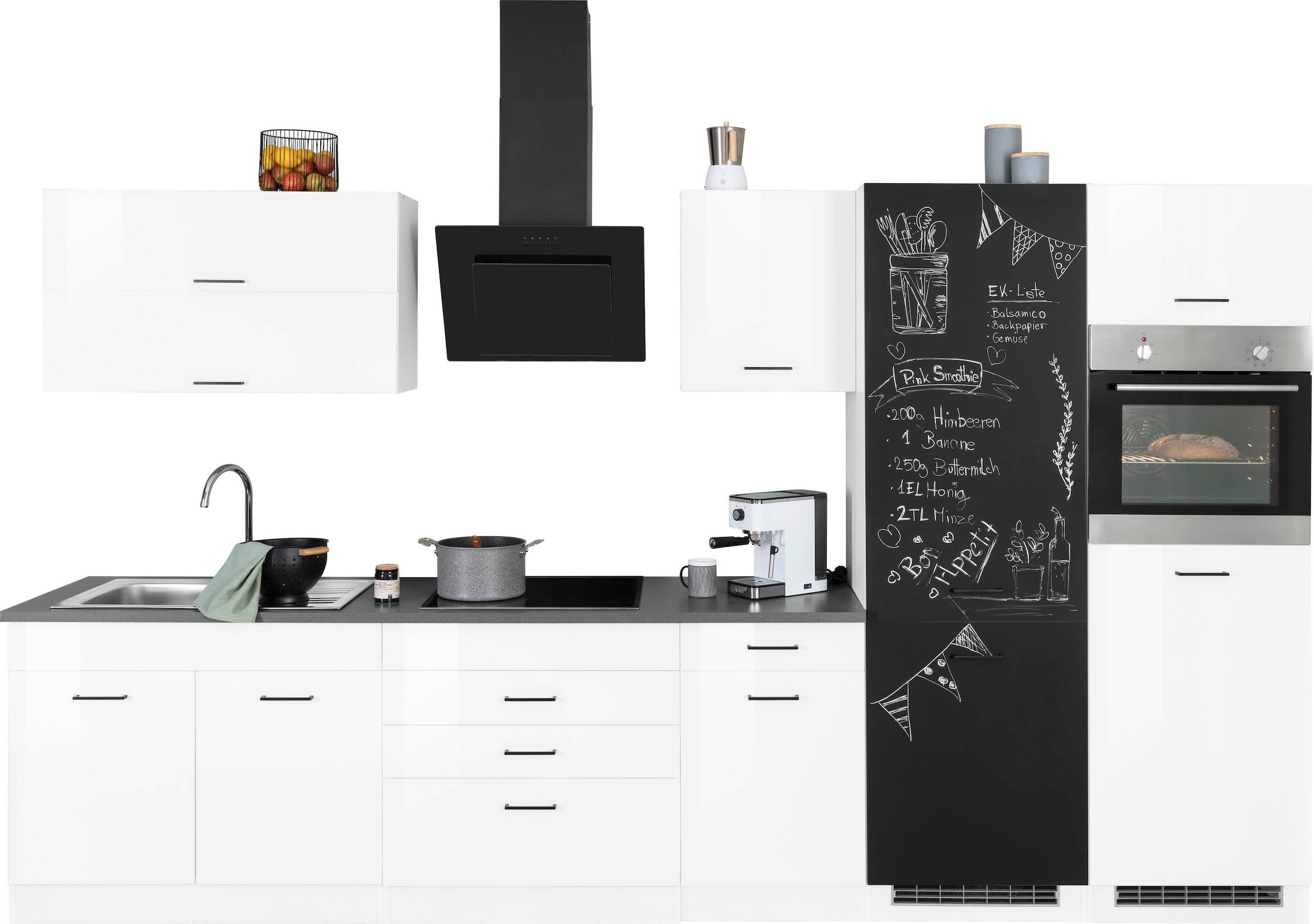 Küchenzeile »Trier«, mit E-Geräten, Breite 350 cm