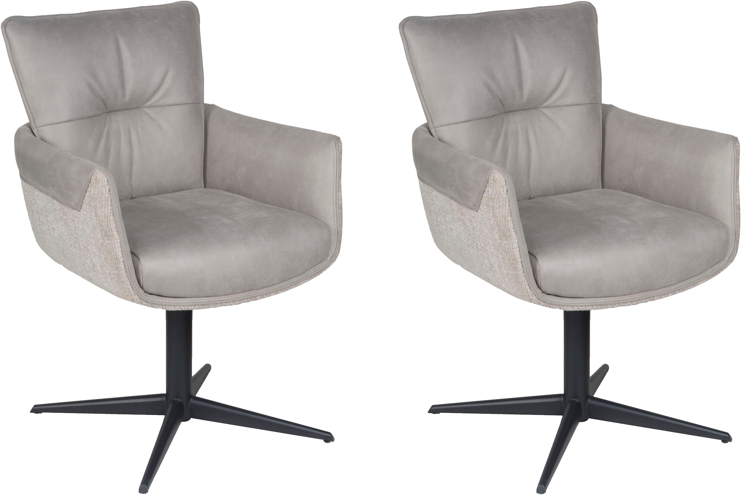 Home affaire Esszimmerstuhl "Milano" (Set) 2 Stk. Boucle  Kunstleder Drehst günstig online kaufen