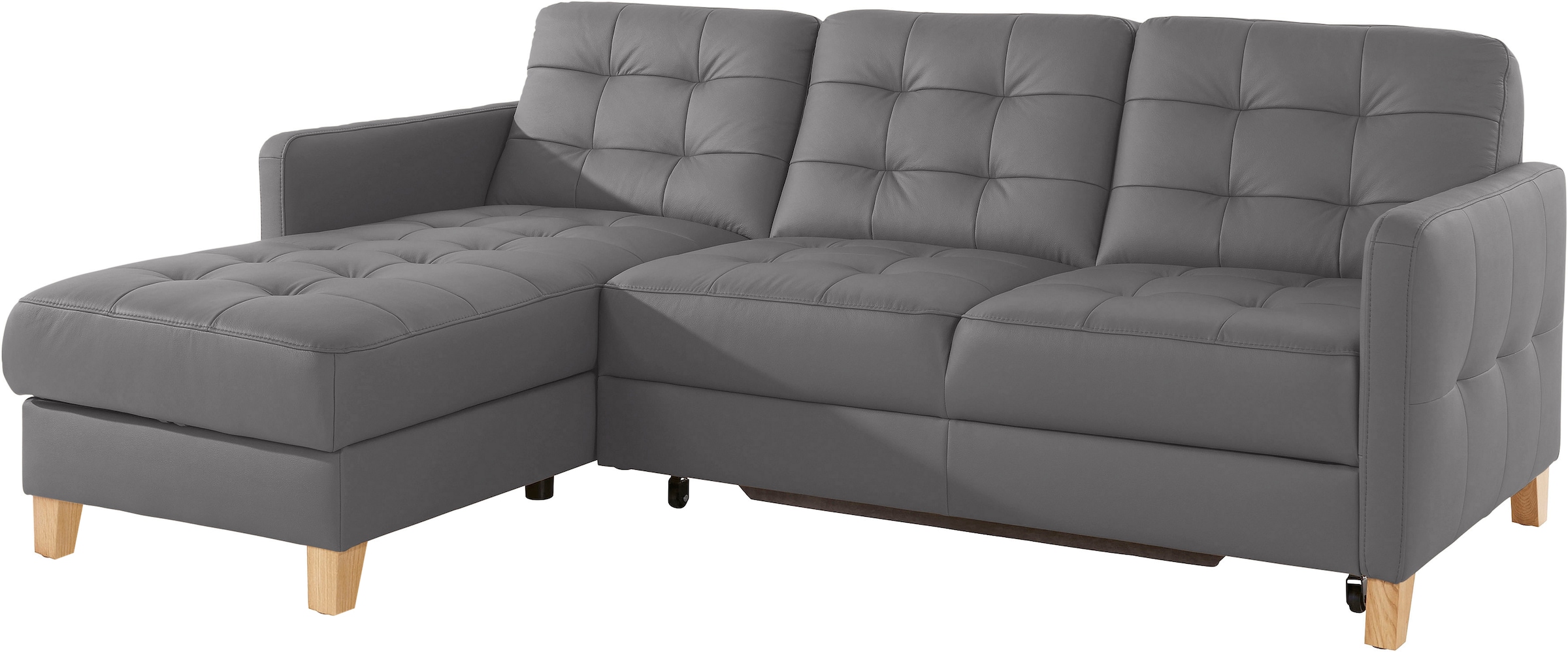 exxpo - sofa fashion Ecksofa »Elio, kompakt und komfortabel, bequem und zeitloses Design, L-Form«, wahlweise mit Bettfunktion