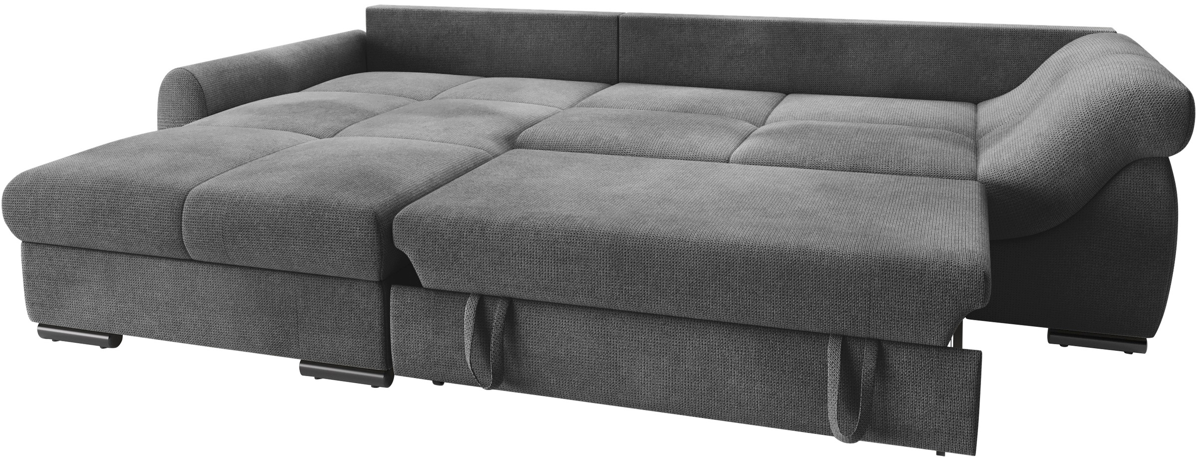 Mr. Couch Ecksofa »Livorno L-Form«, inkl. Hochschläfer-Bettauszug, XL-Bettkasten weiß beschichtet