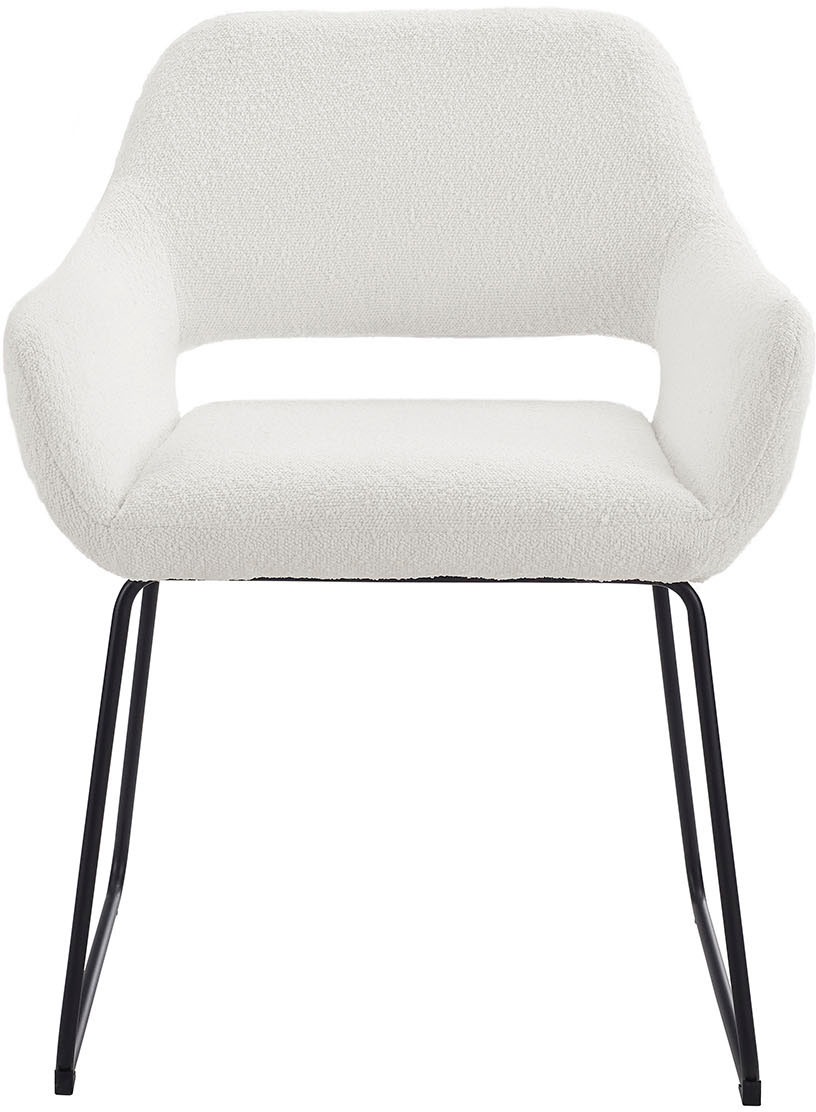 Thumbnail - SalesFever Armlehnstuhl "Komfortabler Esszimmerstuhl mit Stil" () Bezug in moderner Bouclé Optik