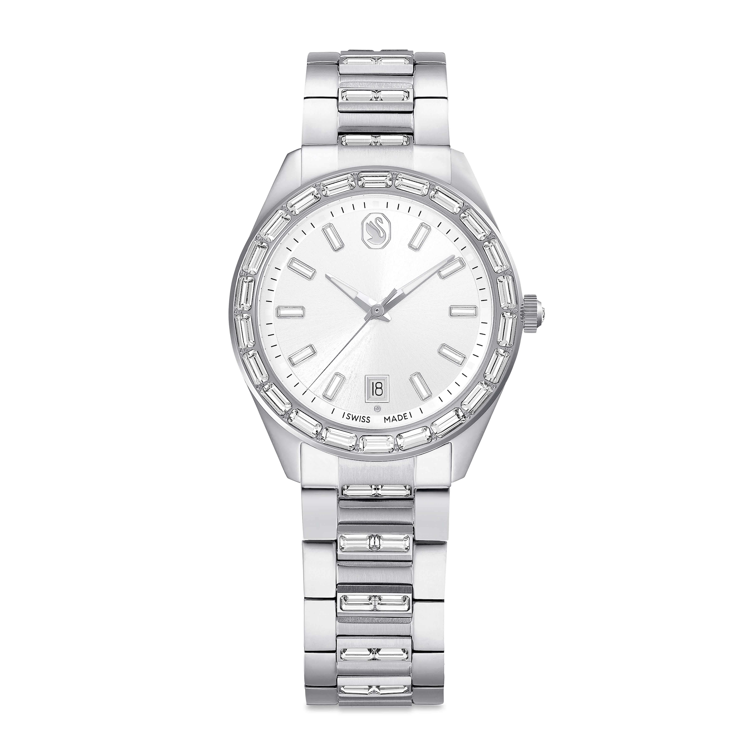 Swarovski Quarzuhr »MATRIX« Armbanduhr, Damenuhr, Swiss Made, Edelstahlarmband, analog