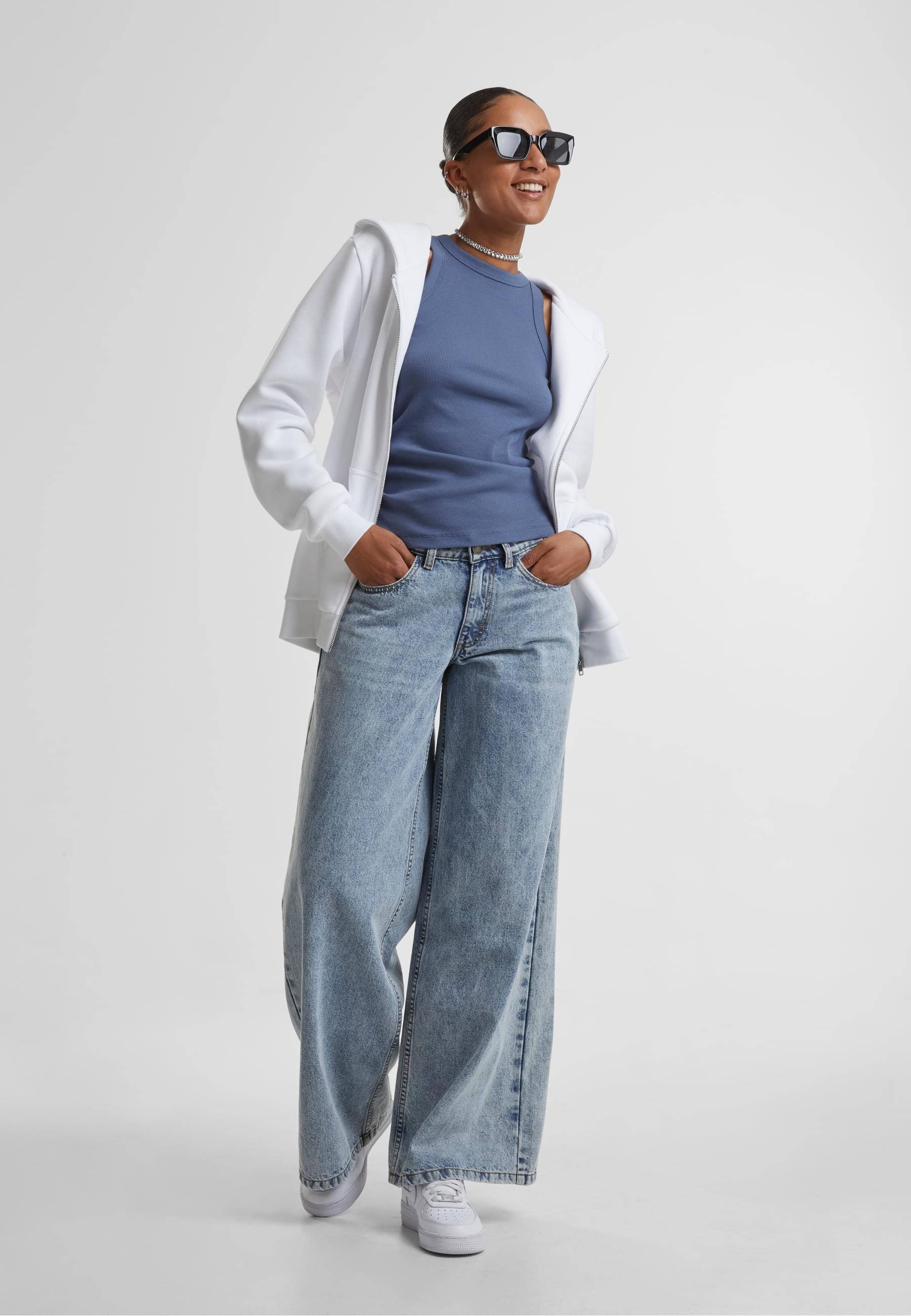 URBAN CLASSICS Cardigan »Urban Classics Ladies Fluffy Zip Cardigan«