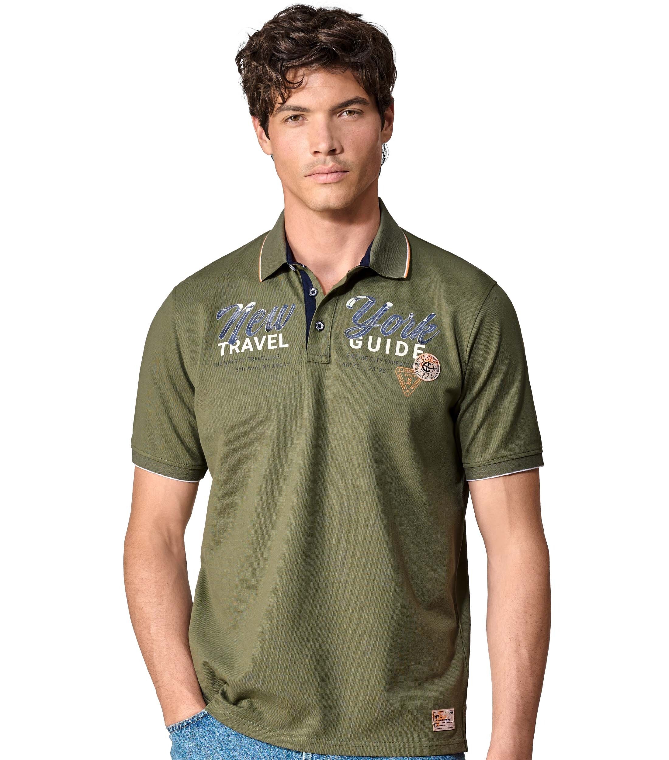 Poloshirt CASAMODA "CASAMODA Polo-Shirt uni", Herren, Gr. XXL, grün, 95% Baumwolle, 5% Elasthan, Shirts