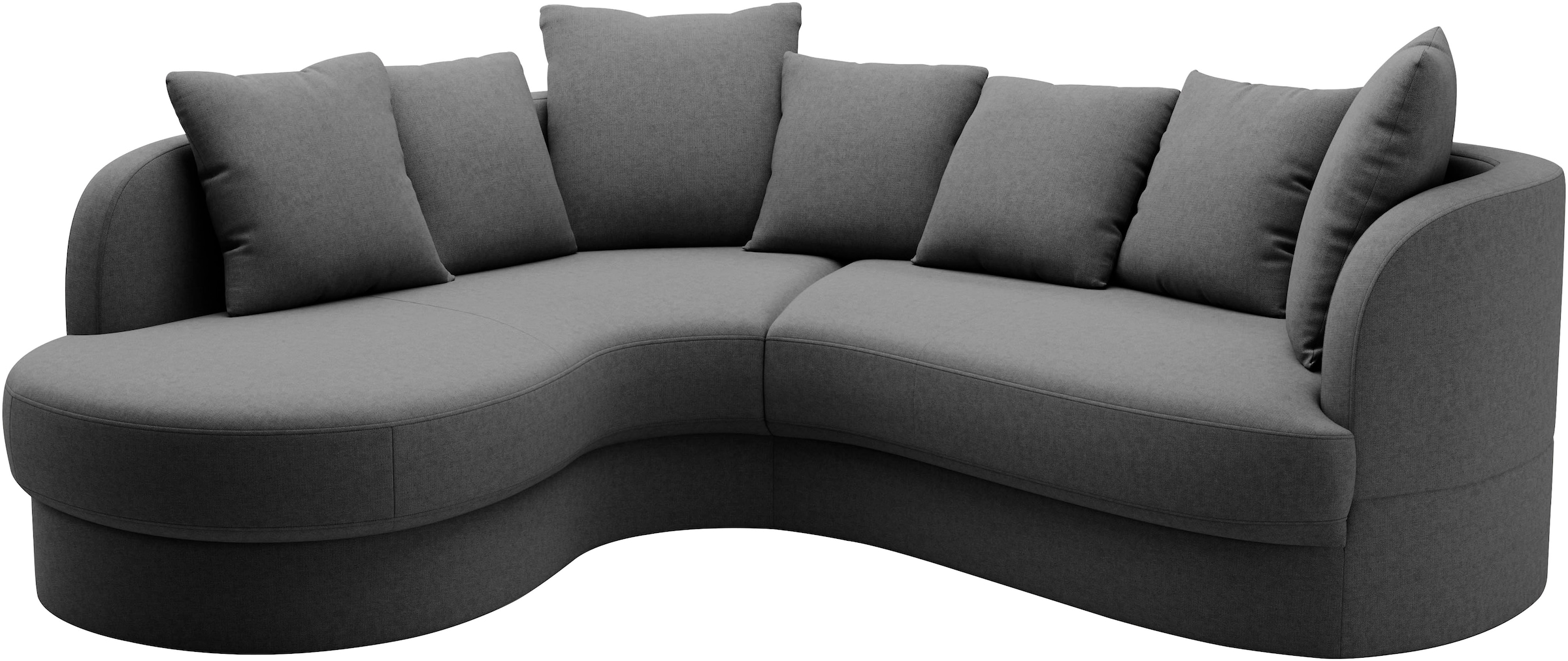 sit&more Ecksofa »Samba L-Form«, moderne organische Form, inkl. 7 loser Rückenkissen