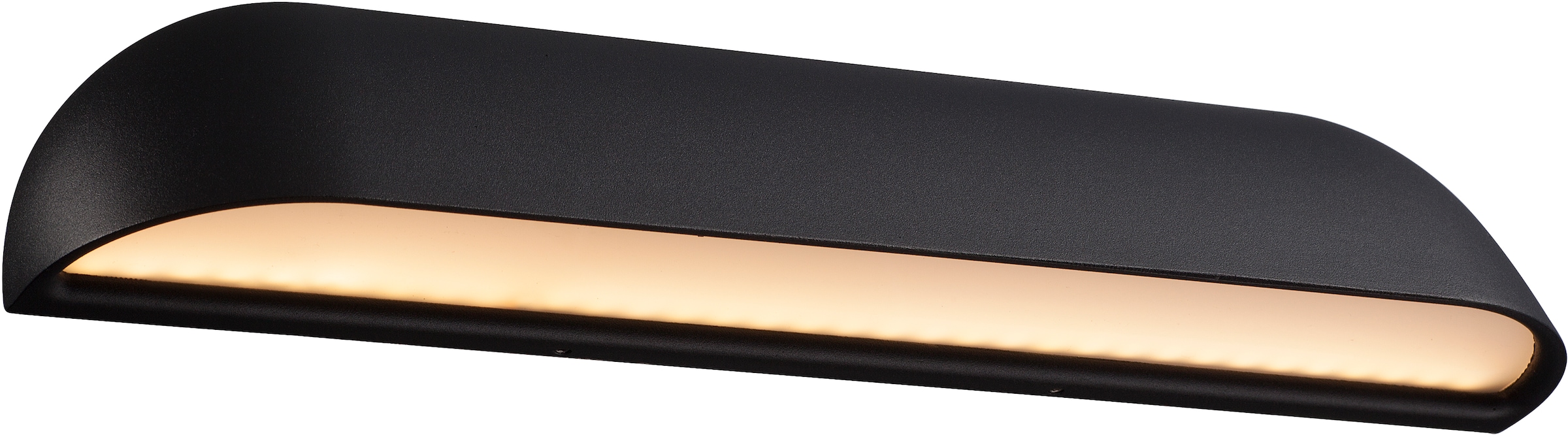 LED Außen-Wandleuchte NORDLUX, B:36cm H:6,8cm T:6,8cm, schwarz, Leuchten, "Front 36"