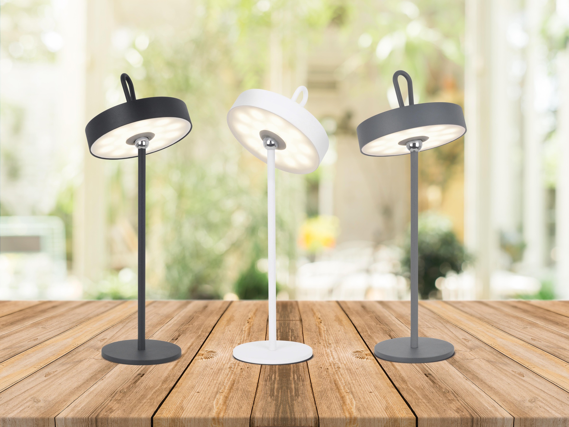 näve Außen-Tischleuchte "ELLA" 1 Stk. Warmweiß Dimmbar; Schirm magnetisch u günstig online kaufen