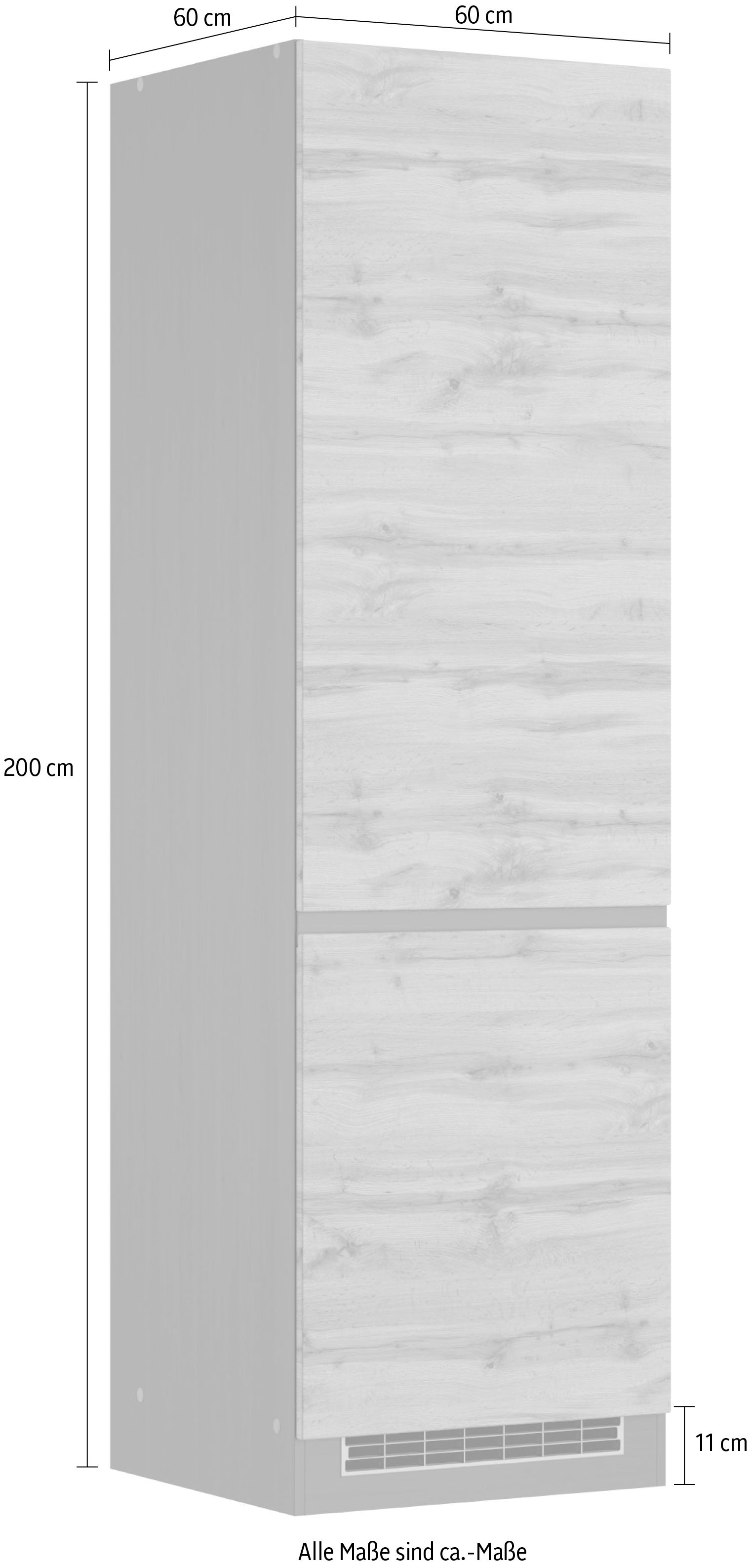 KOCHSTATION Kühlumbauschrank »KS-Riesa«, Breite 60 cm, MDF-Fronten