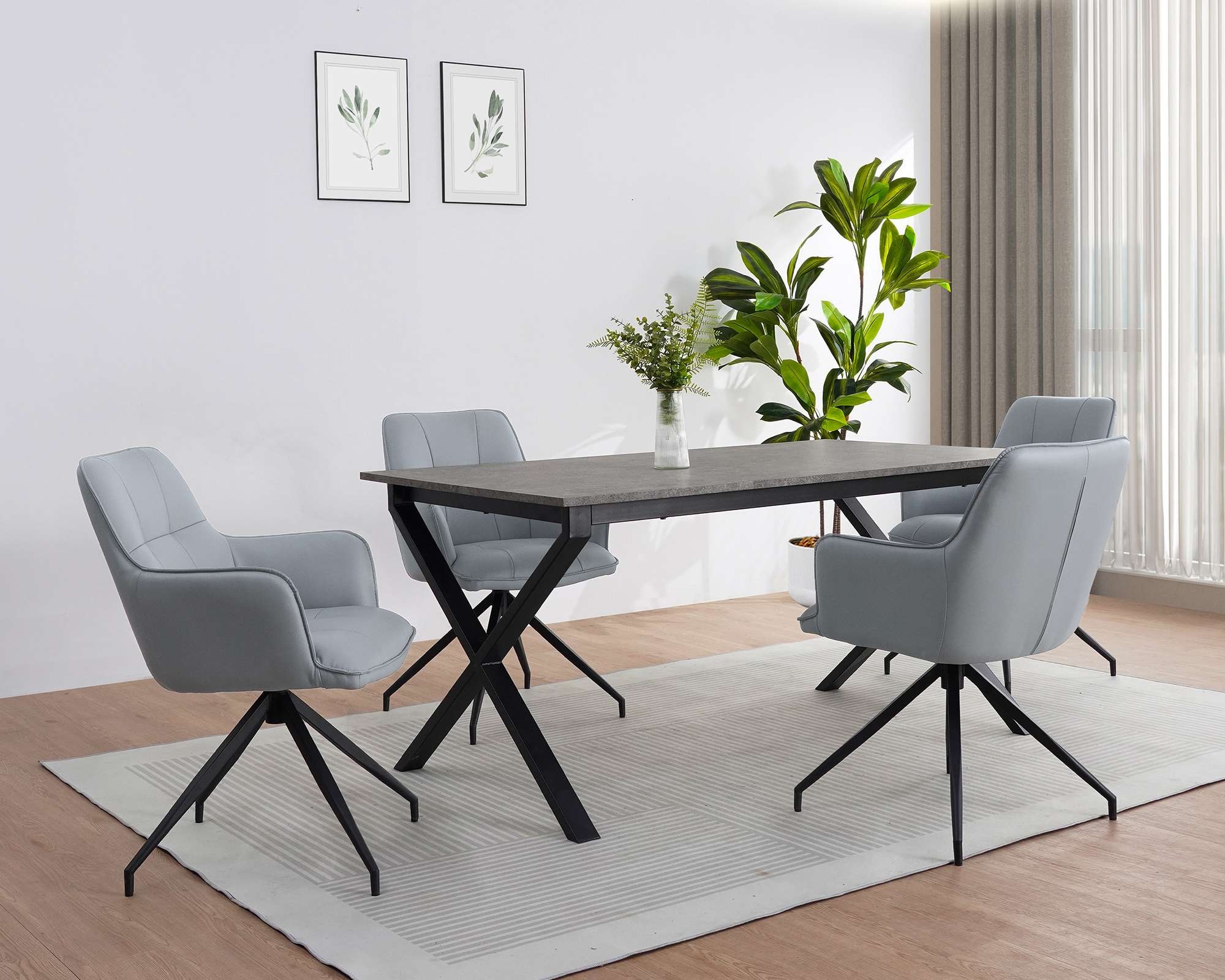 OTTO home Esstisch "Boddhi" schwarzes Metallgestell, Plattenvarianten wählb günstig online kaufen