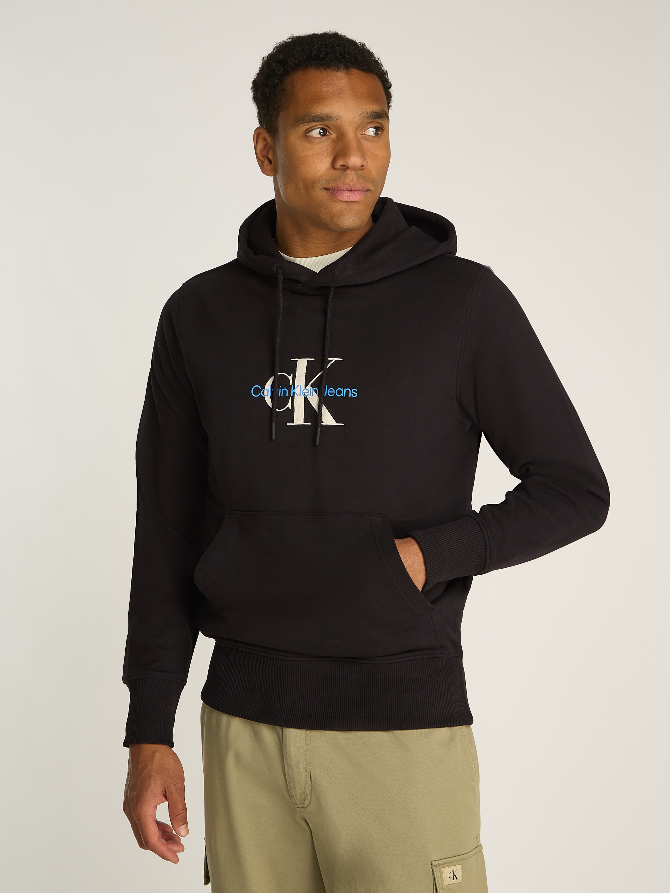 Calvin Klein Jeans Sweatshirt "DISTRESSED MONOLOGO HOODIE", mit Logodruck günstig online kaufen