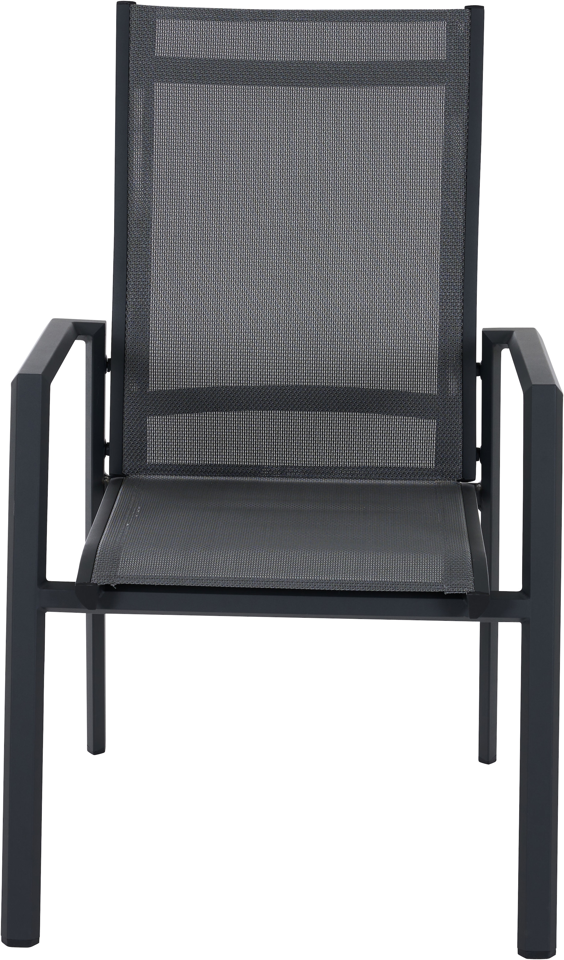 Siena Garden Gartensessel »TAURO Stapelsessel, matt anthrazit« Gestell aus Aluminium, Ranotex® Bezug royal-grey