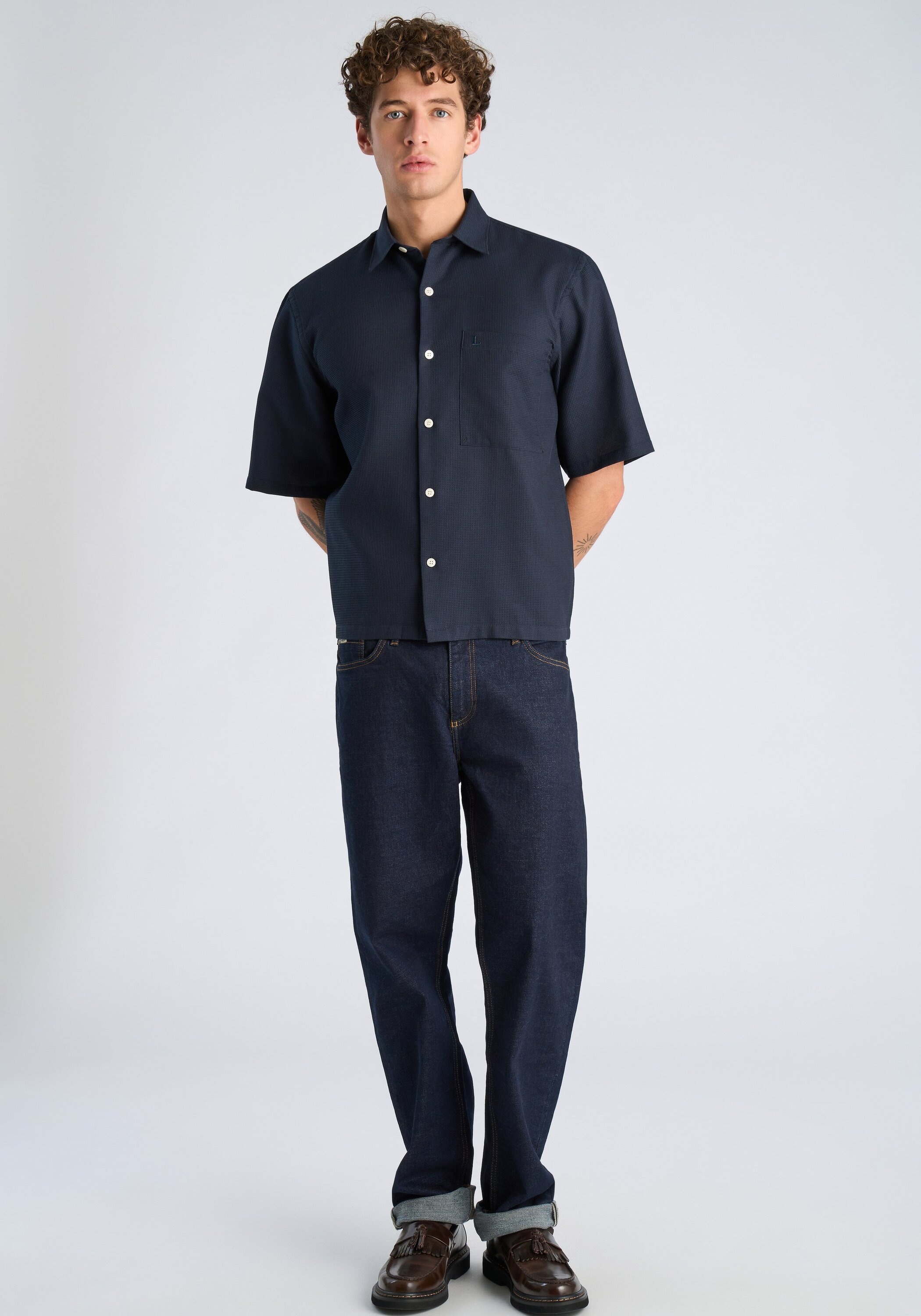 Lindberg Herren Flanell Freizeithemd Regular Fit Navy Gr. S 3