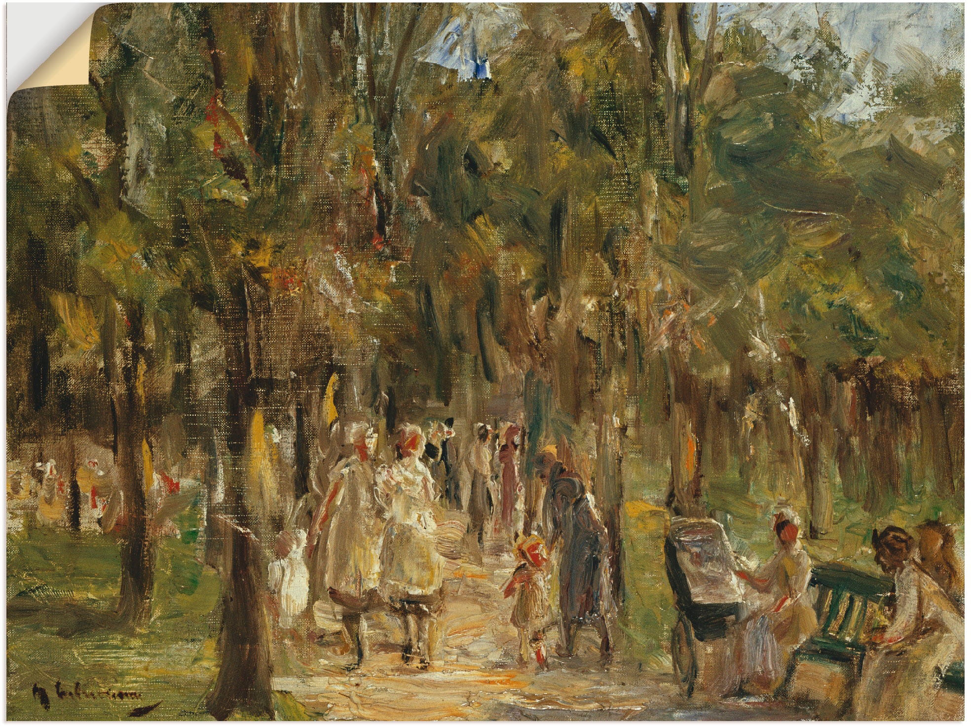 in versch. (1 Leinwandbild, »Tiergarten. Größen BAUR & bestellen Gruppen Familien, 1915«, Poster St.), Wandaufkleber Artland als | oder Wandbild