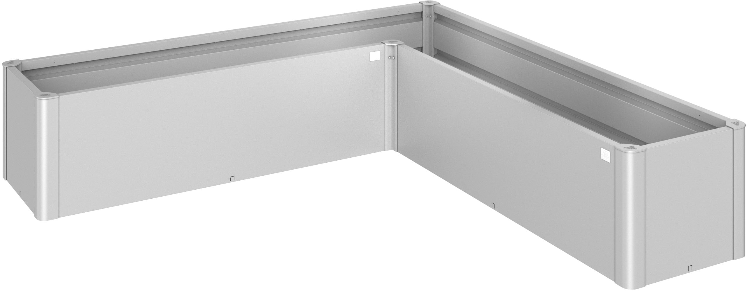 Biohort Hochbeet "BELVEDERE L-Form mini 2, verschiedene Farben" 201x201x45 cm, extrem langlebig, aus Metall