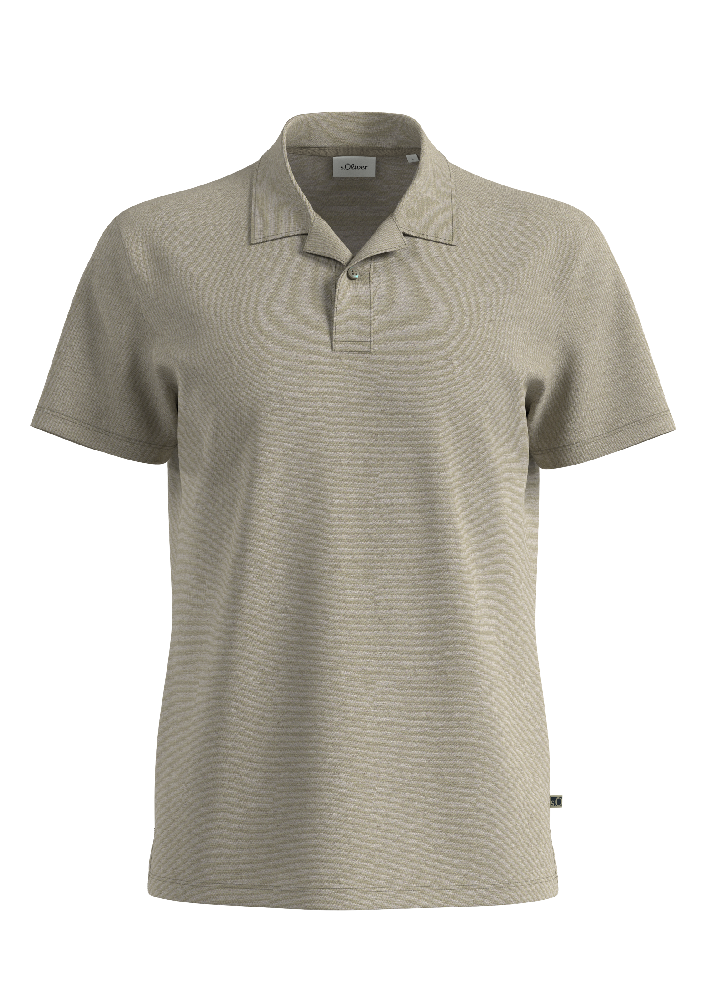 s.Oliver Poloshirt, Abgesteppter Polokragen in 1-Knopf-Form günstig online kaufen