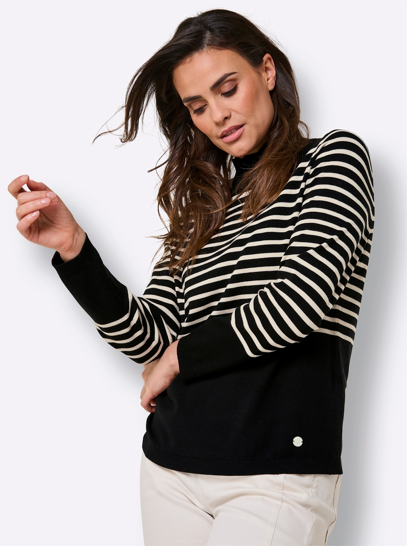 CREATION L PREMIUM Streifenpullover »Lyocell-Mix-Pullover«