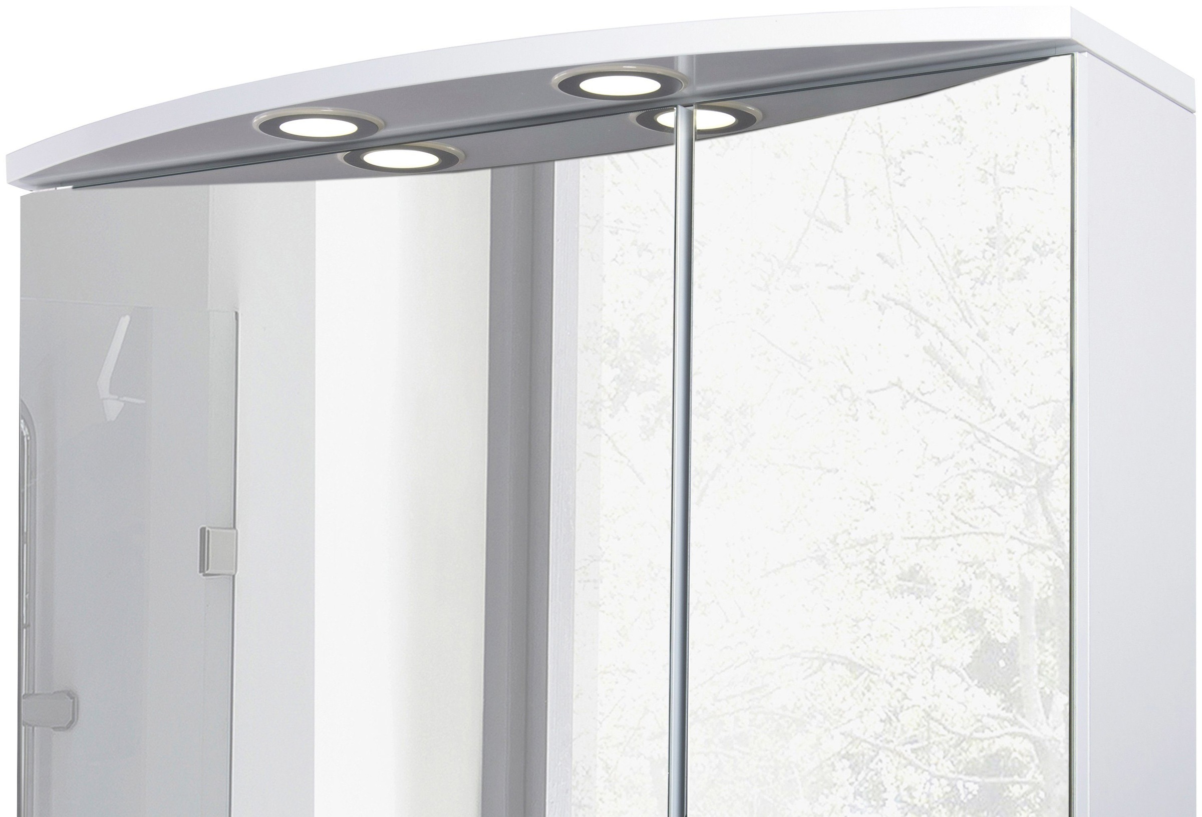 Schildmeyer Spiegelschrank »Verona«, Breite 60 cm, 2-türig, 2 LED-Einbaustrahler, Schalter-/Steckdosenbox