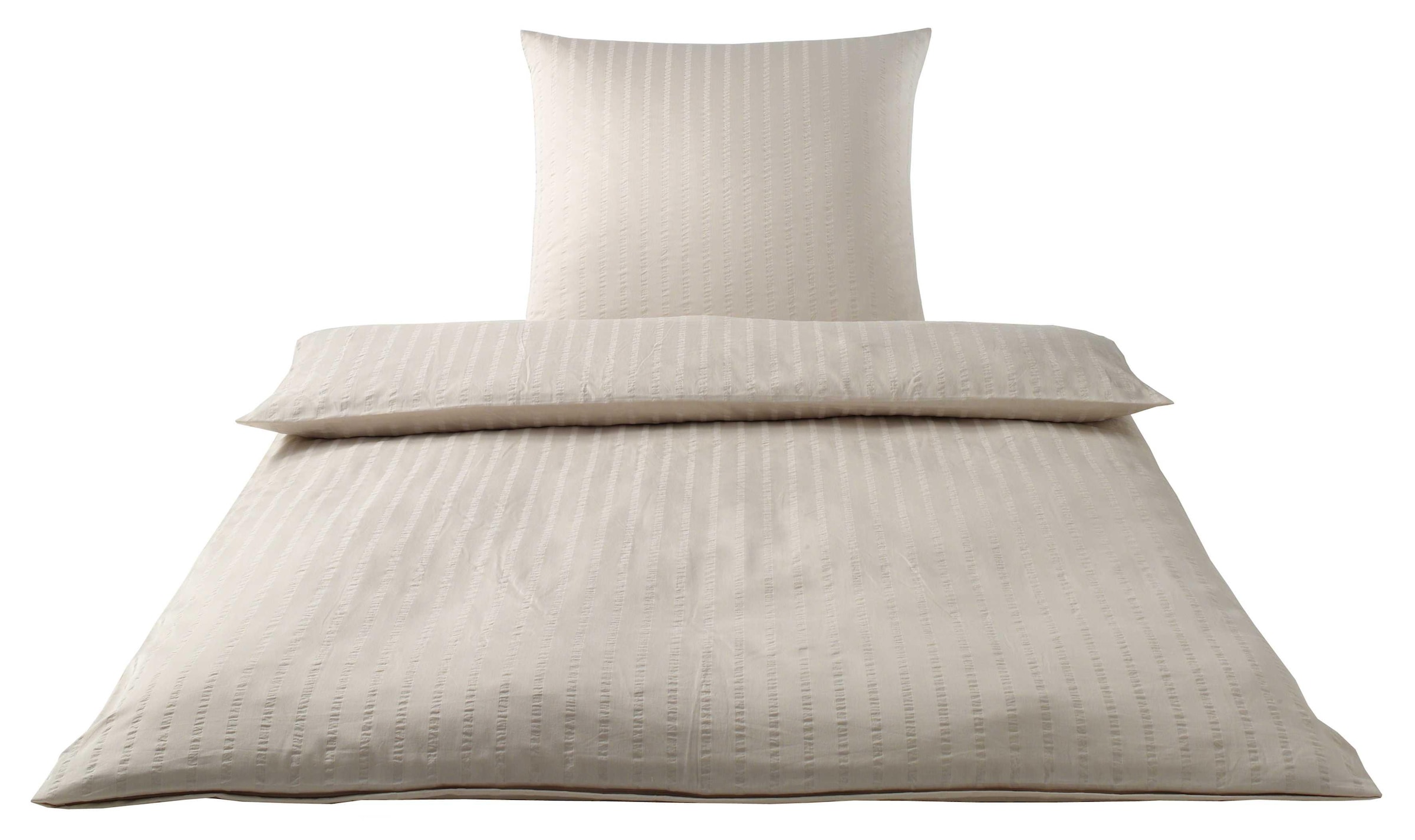 Elegante Bettwäsche "Chelsea" 2 Stk. tlg. gewebter Seersucker günstig online kaufen
