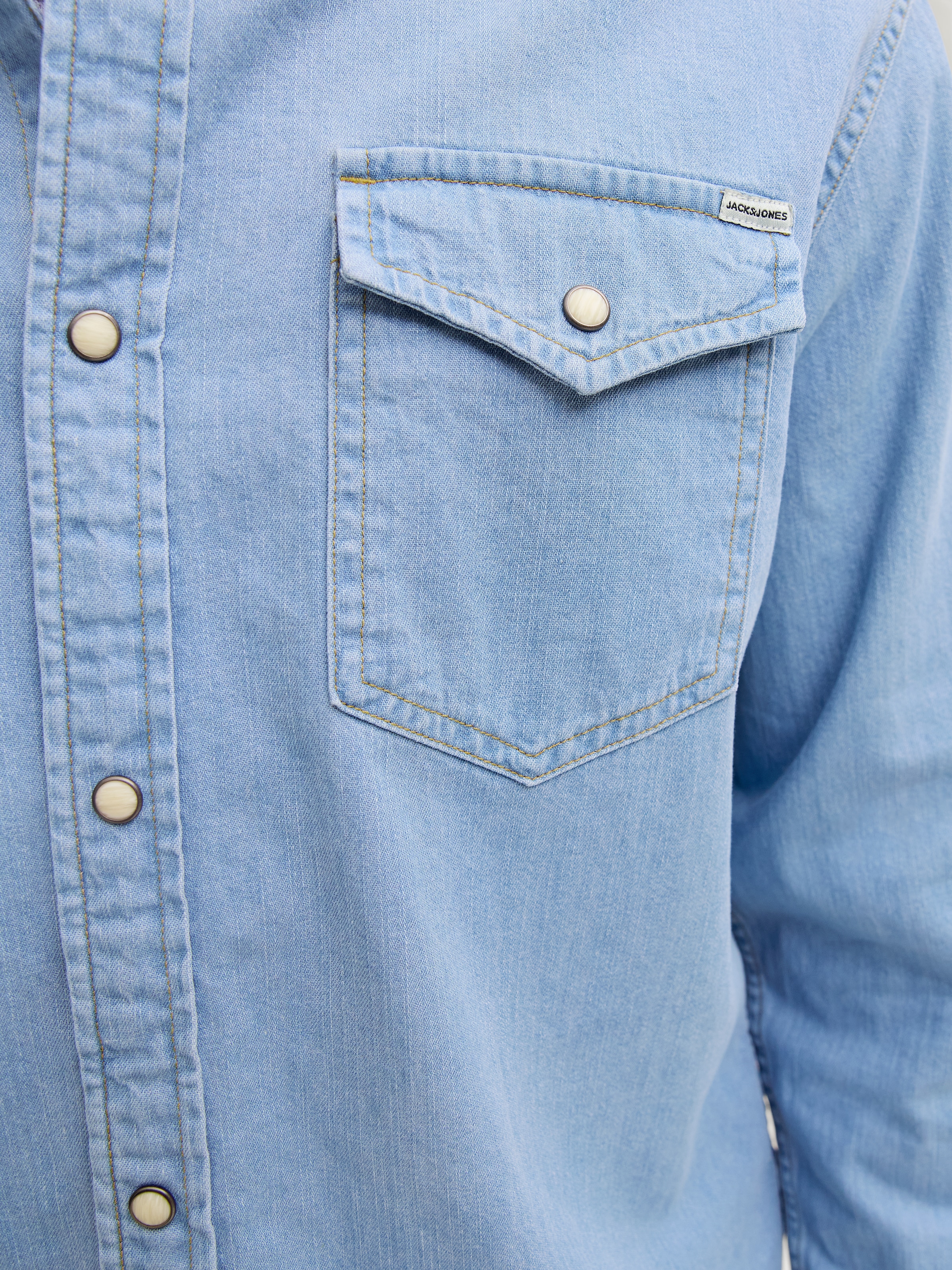 Jack & Jones Langarmhemd »JJESHERIDAN SHIRT L/S NOOS« mit angesetzter Brusttasche