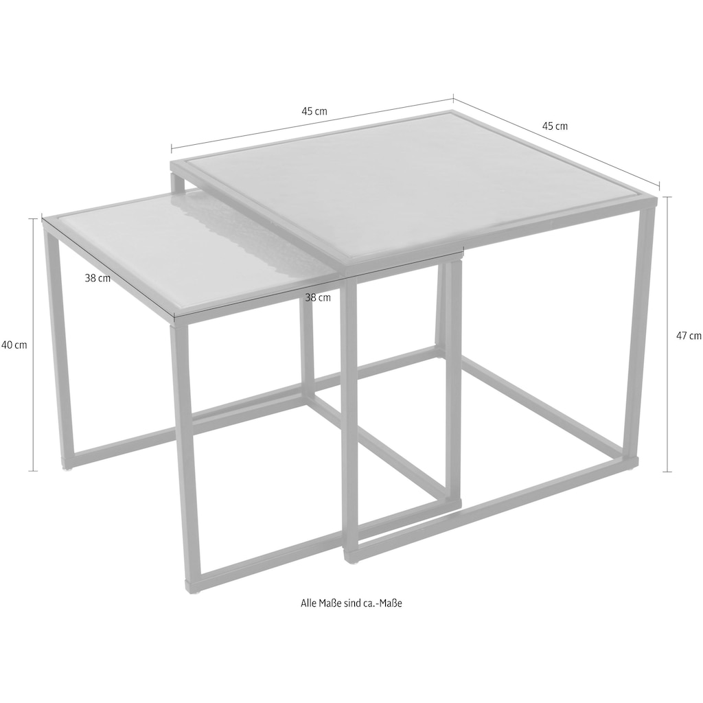 Paroli Couchtisch, (Set, 2 St.)