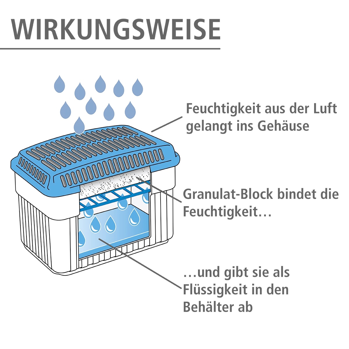WENKO Luftentfeuchter »Feuchtigkeitskiller«, für 160 m³ Räume, ausreichend  für 4,7 l Flüssigkeit auf Rechnung
