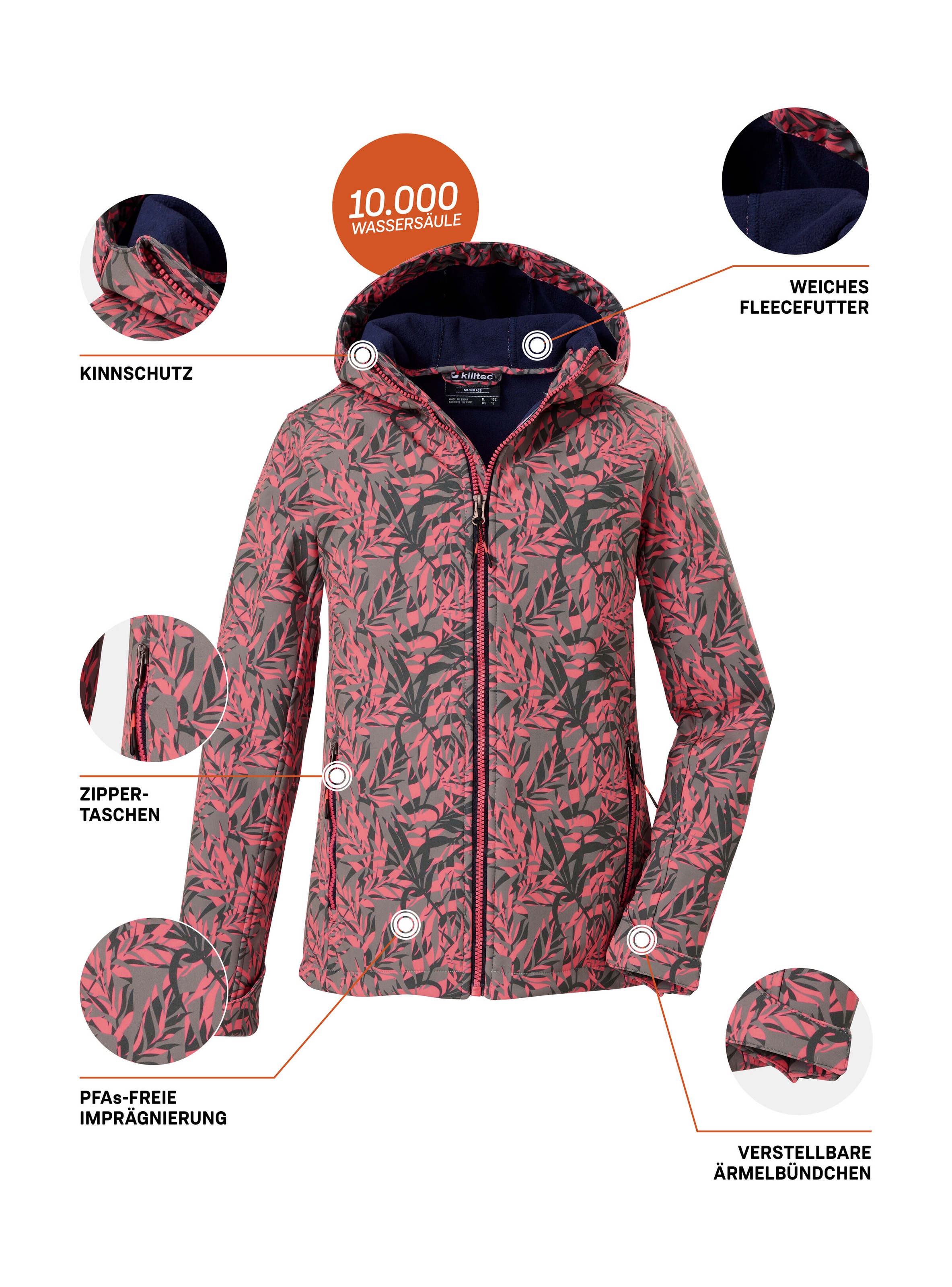 Killtec Softshelljacke »Mädchen Softshelljacke Print«