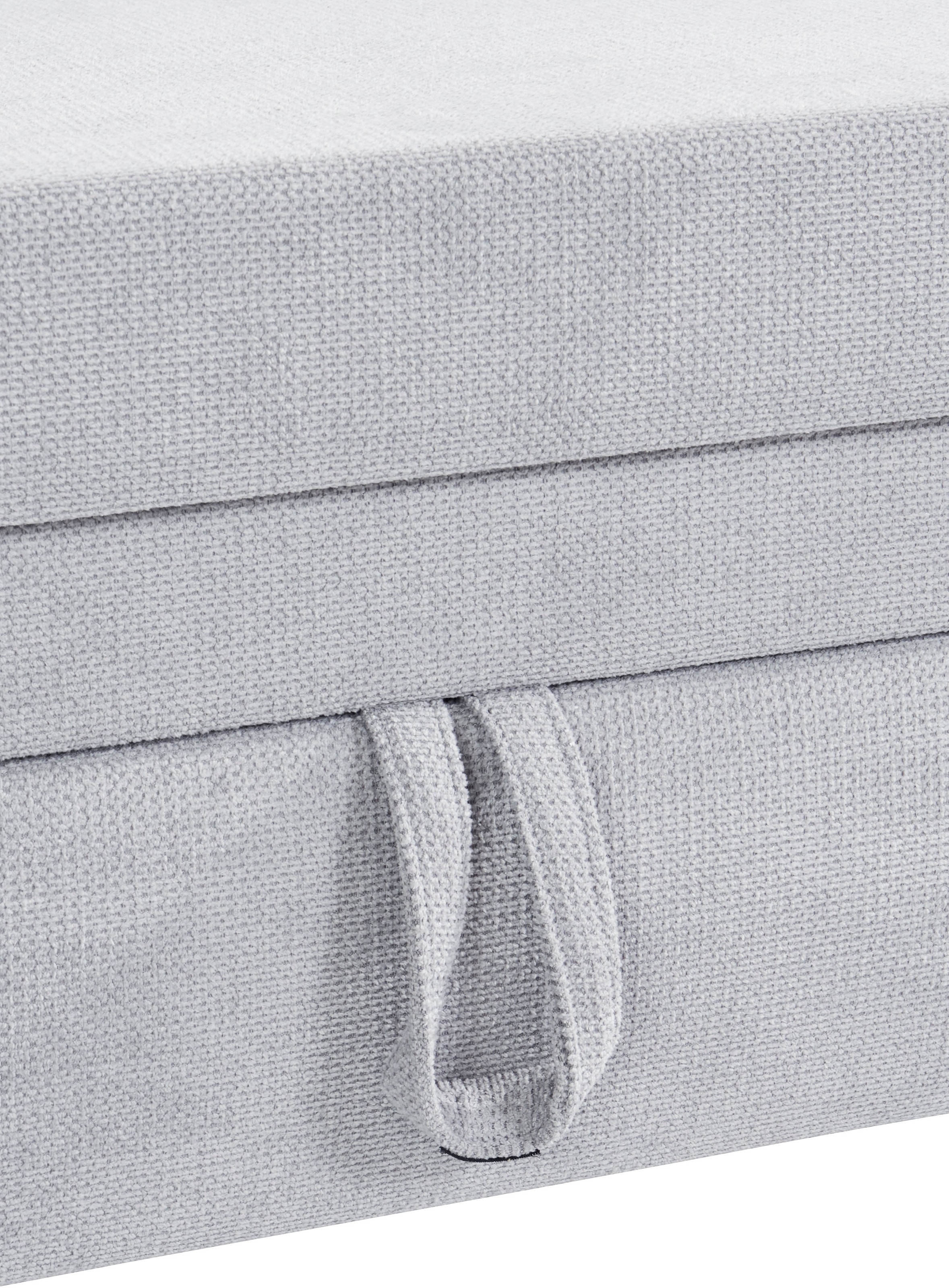 Places of Style Ecksofa »Lolland L-Form«, Wahlweise mit Bettfunktion und Bettkasten, Federkern