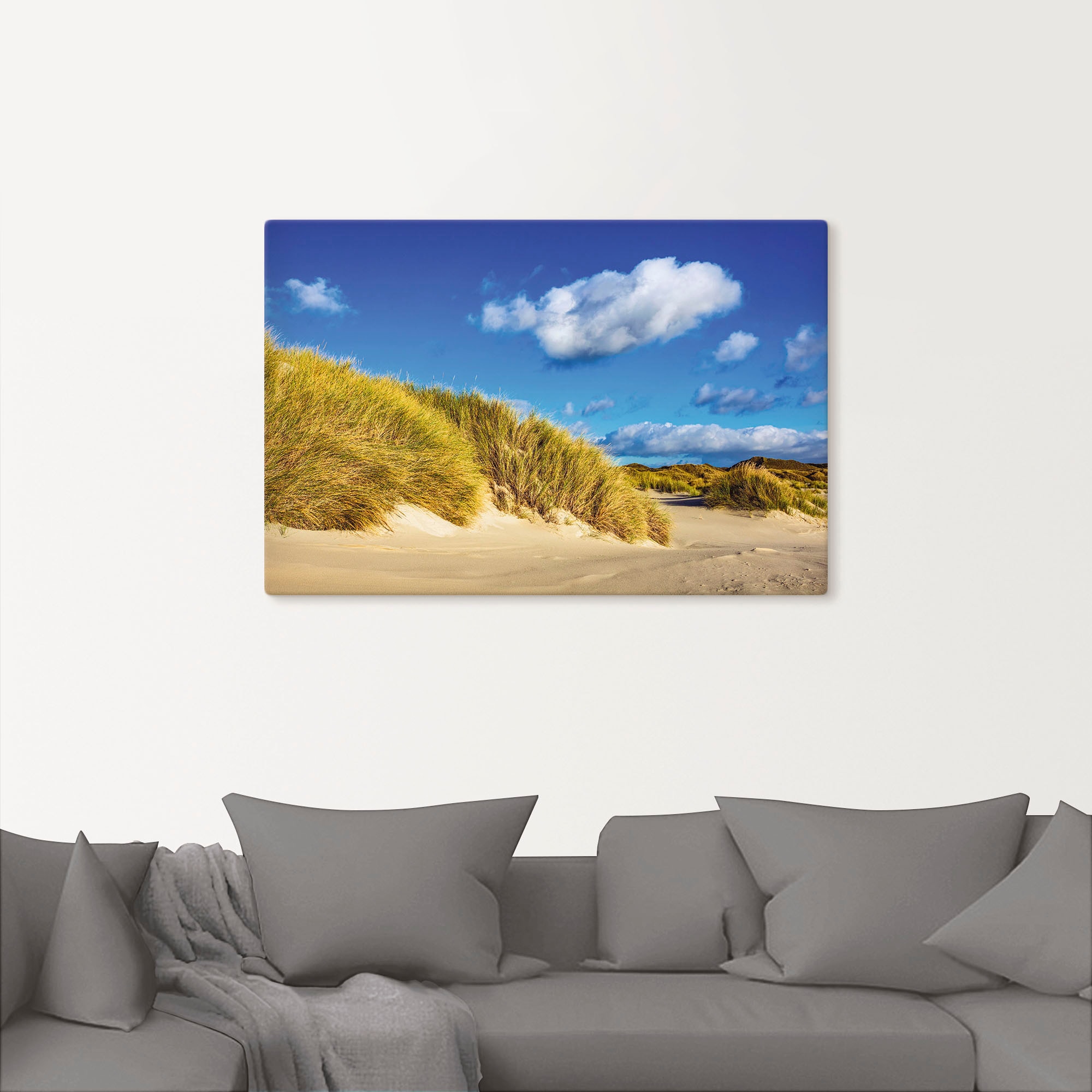 Artland Leinwandbild »Landschaft mit Dünen Insel Amrum«, Strandbilder, (1 St.), auf Keilrahmen gespannt