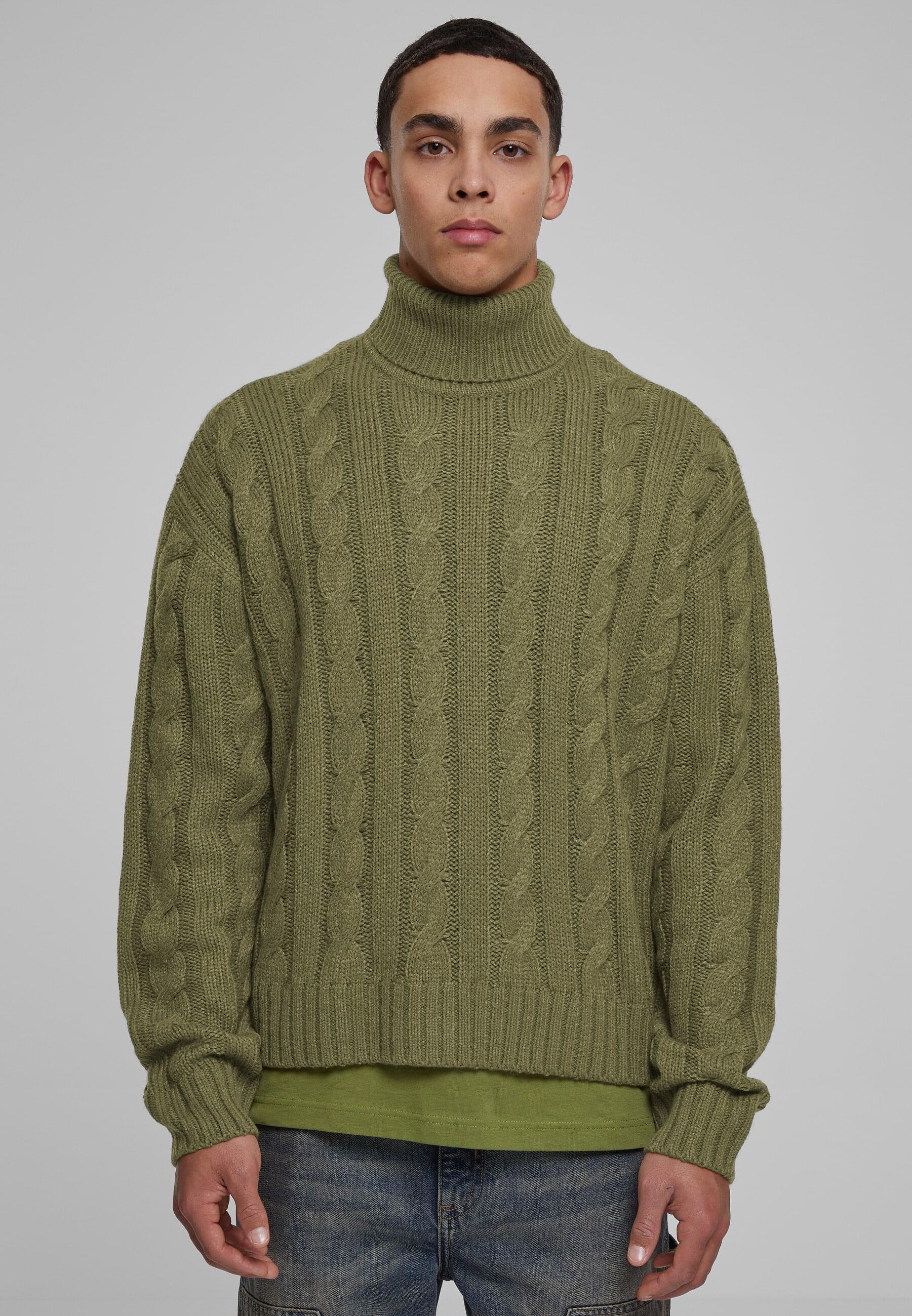 URBAN CLASSICS Rundhalspullover »Urban Classics Herren Boxy Roll Neck Sweater«, (1 tlg.)