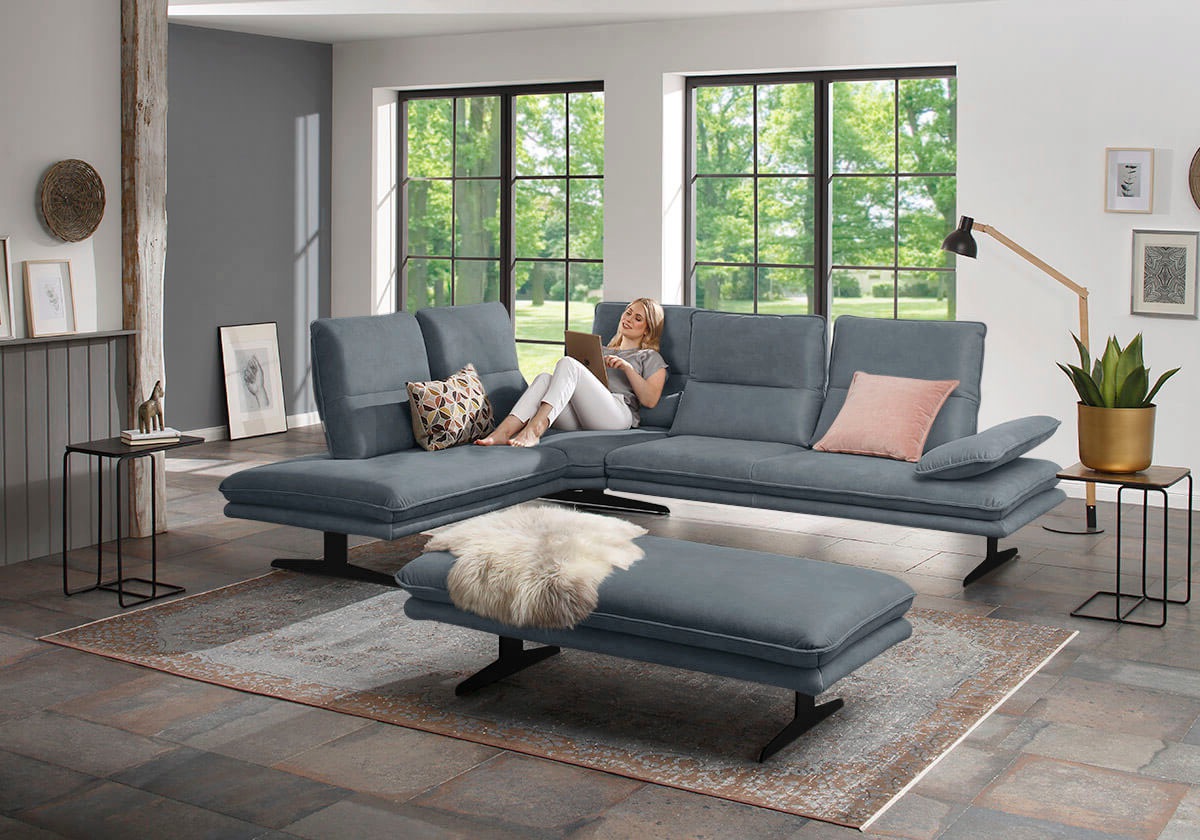 W.SCHILLIG Ecksofa "broadway, Designsofa, toller Sitzkomfort, zeitlos, eleg günstig online kaufen