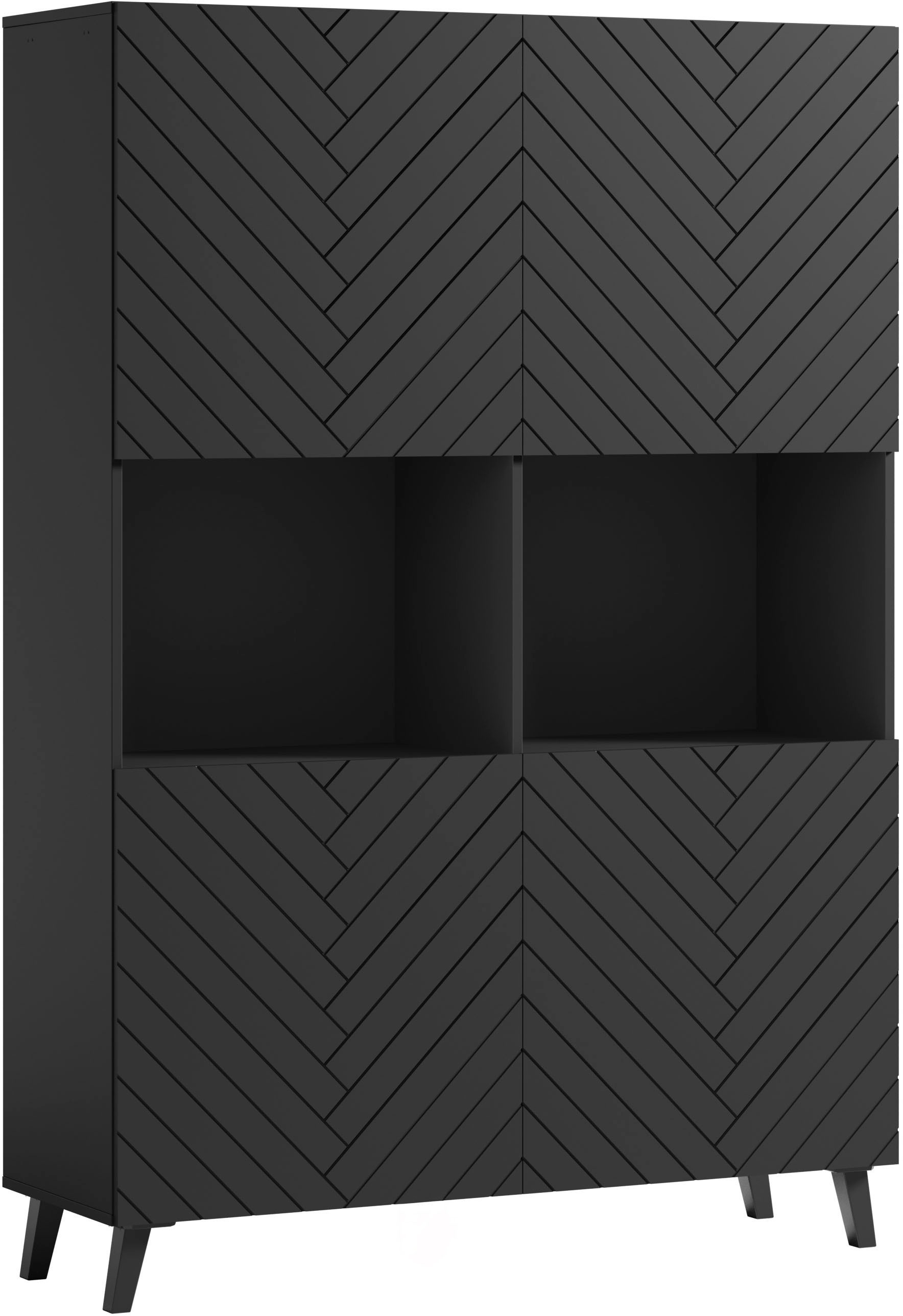 Home affaire Highboard "Phuket, Front MDF" Moderne Hochkommode ohne Griffe günstig online kaufen