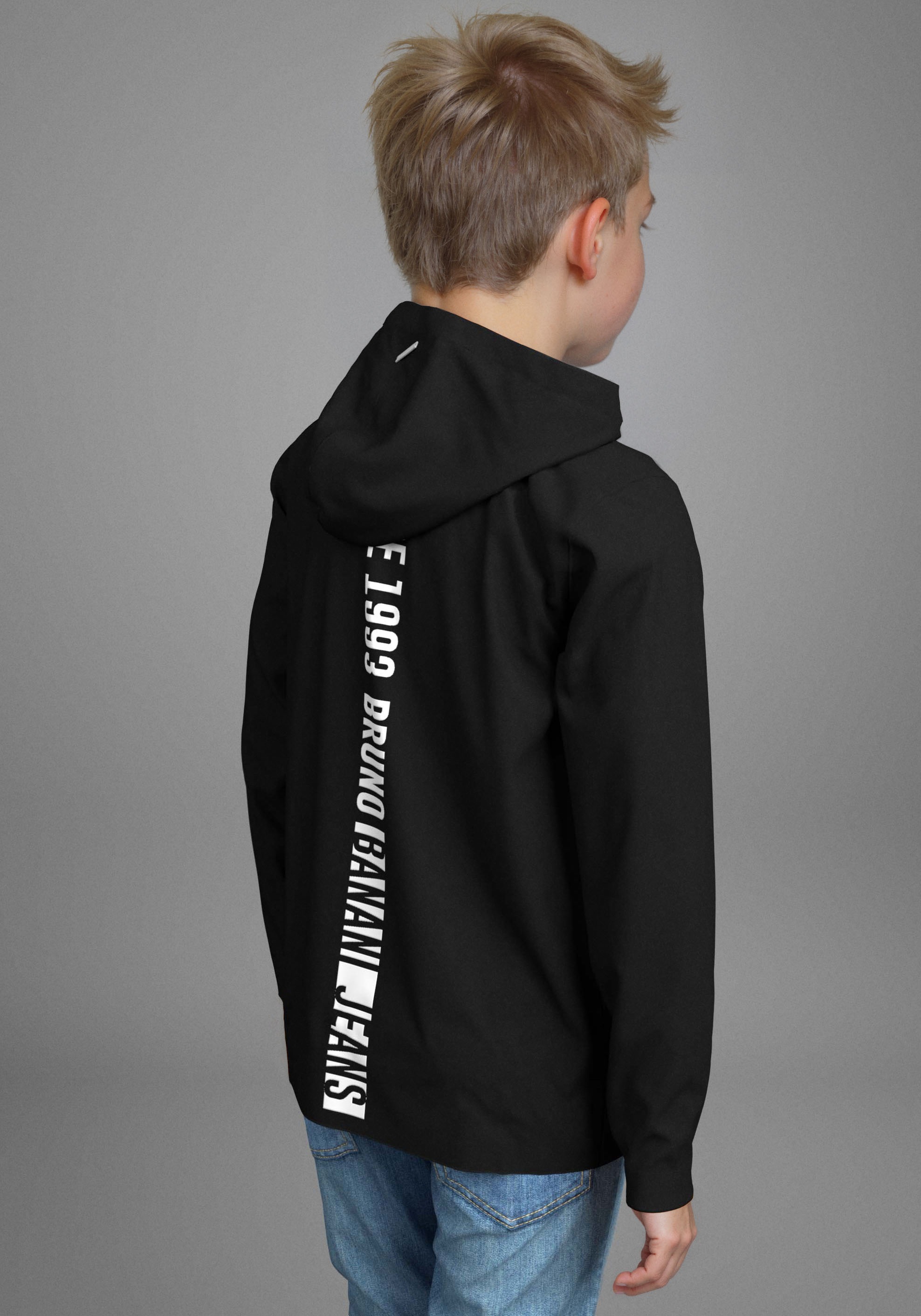Bruno Banani Kapuzenshirt "Shirt mit RÜCKENPRINT für Jungen" Für TEENS. Cooles Logoshirt