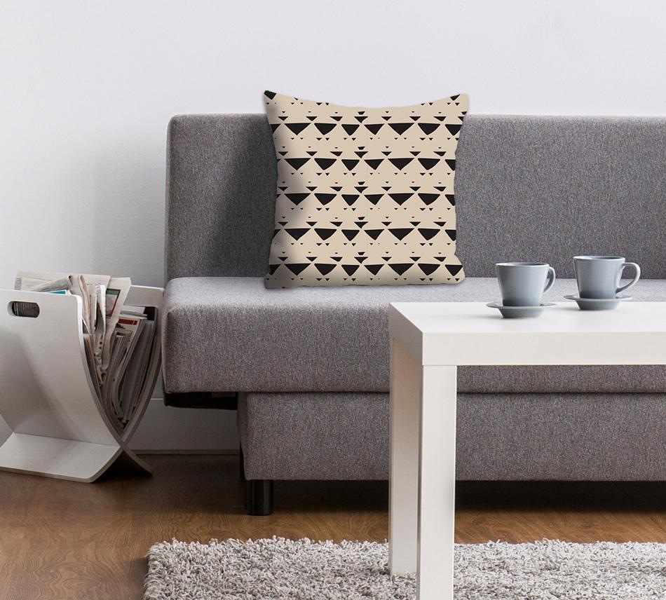 queence Dekokissen »»Dreiecke«« Kissenhülle ohne Füllung, 1 Stück