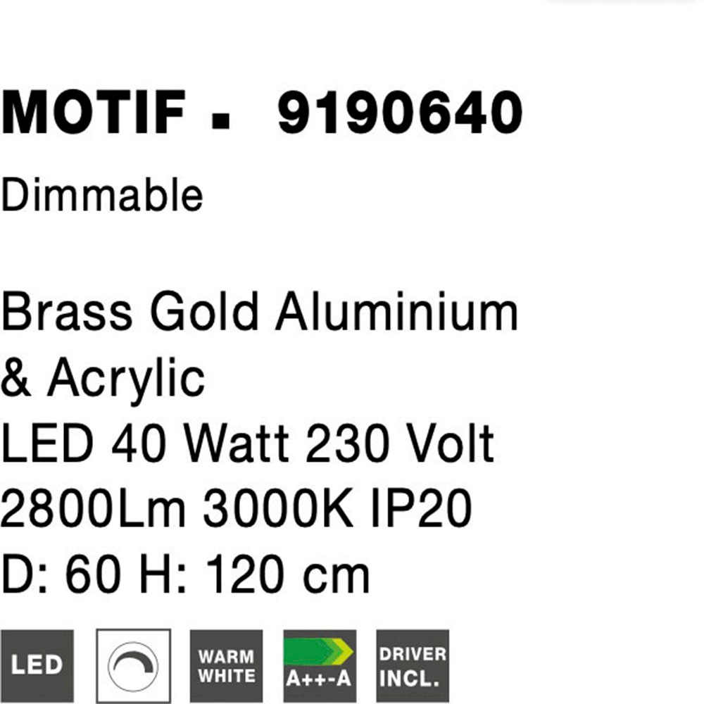 Nova Luce LED-Hängeleuchte »MOTIF«, 1 flammig, Dimmbar; Höhenverstellbar; Mit Leuchtmittel