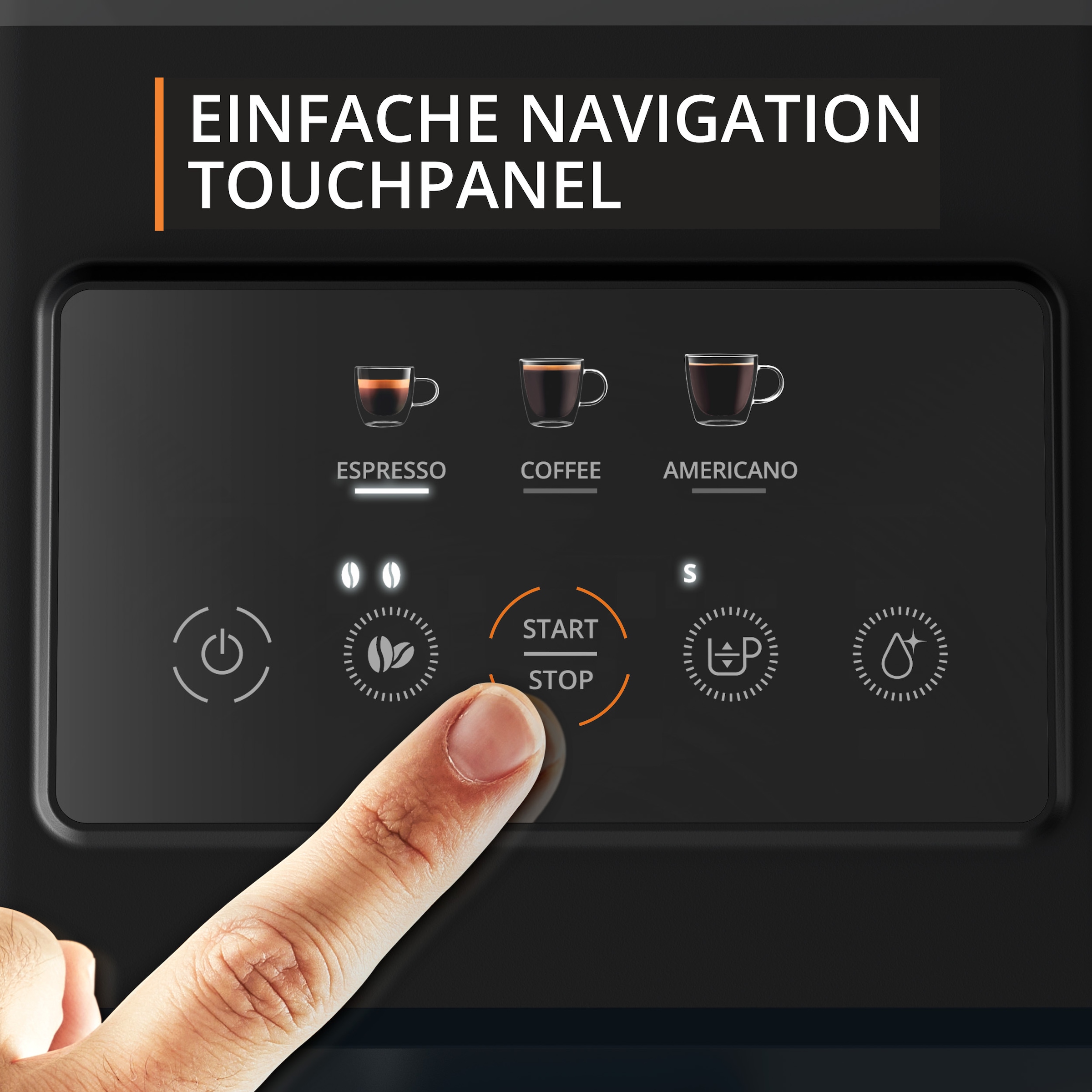 Krups Kaffeevollautomat »EA2004 My Coffee« super-kompakt, 3 Rezepte, Touchpanel, einfache Reinigung und Pflege
