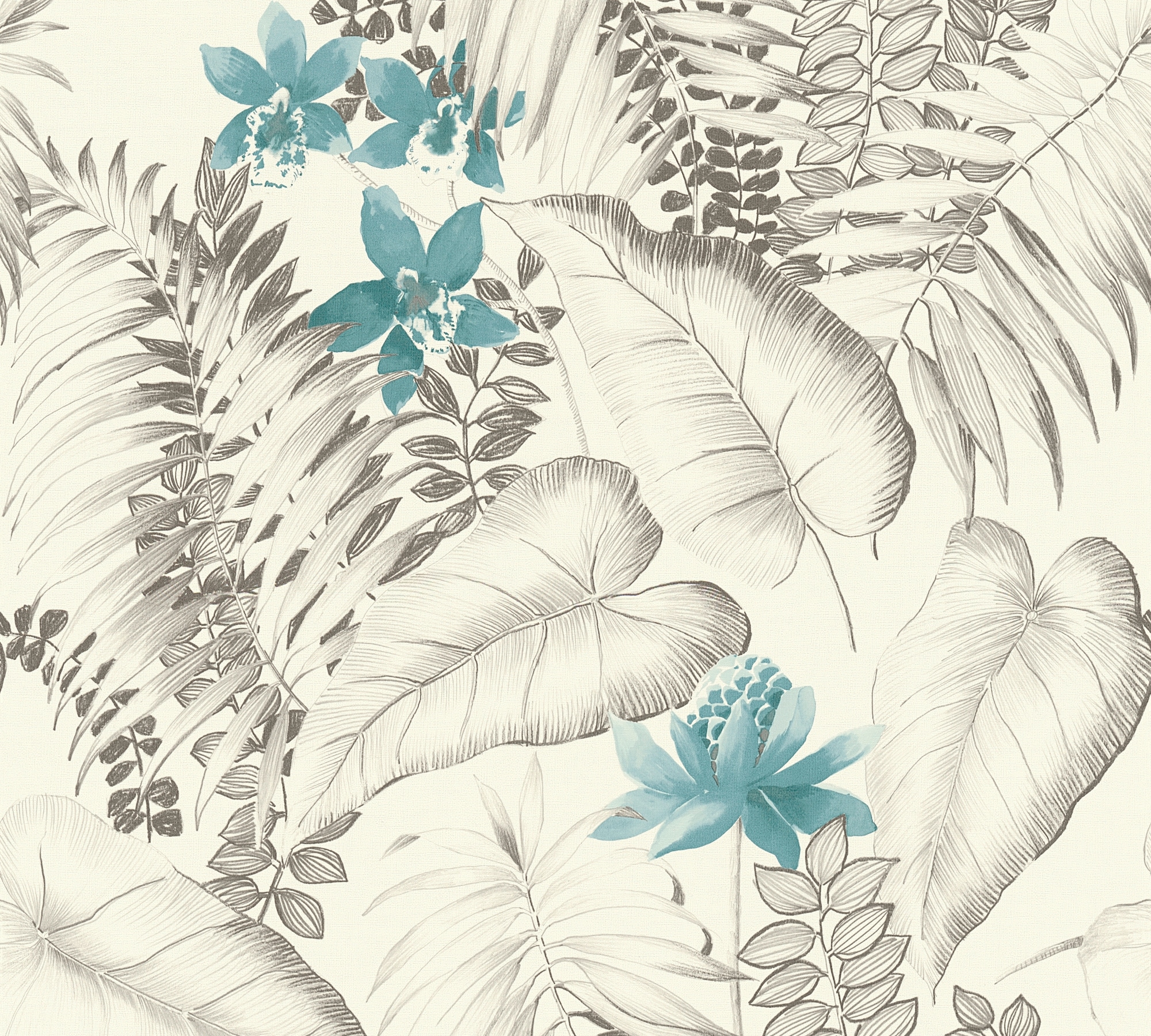 A.S. Création Vliestapete "Exotic Life tropisch floral natürlich" Wald botanisch floral leicht strukturiert Tapete Blumen Tapeten Wohnzimmer Schlafzimmer Küche modern Design Büro