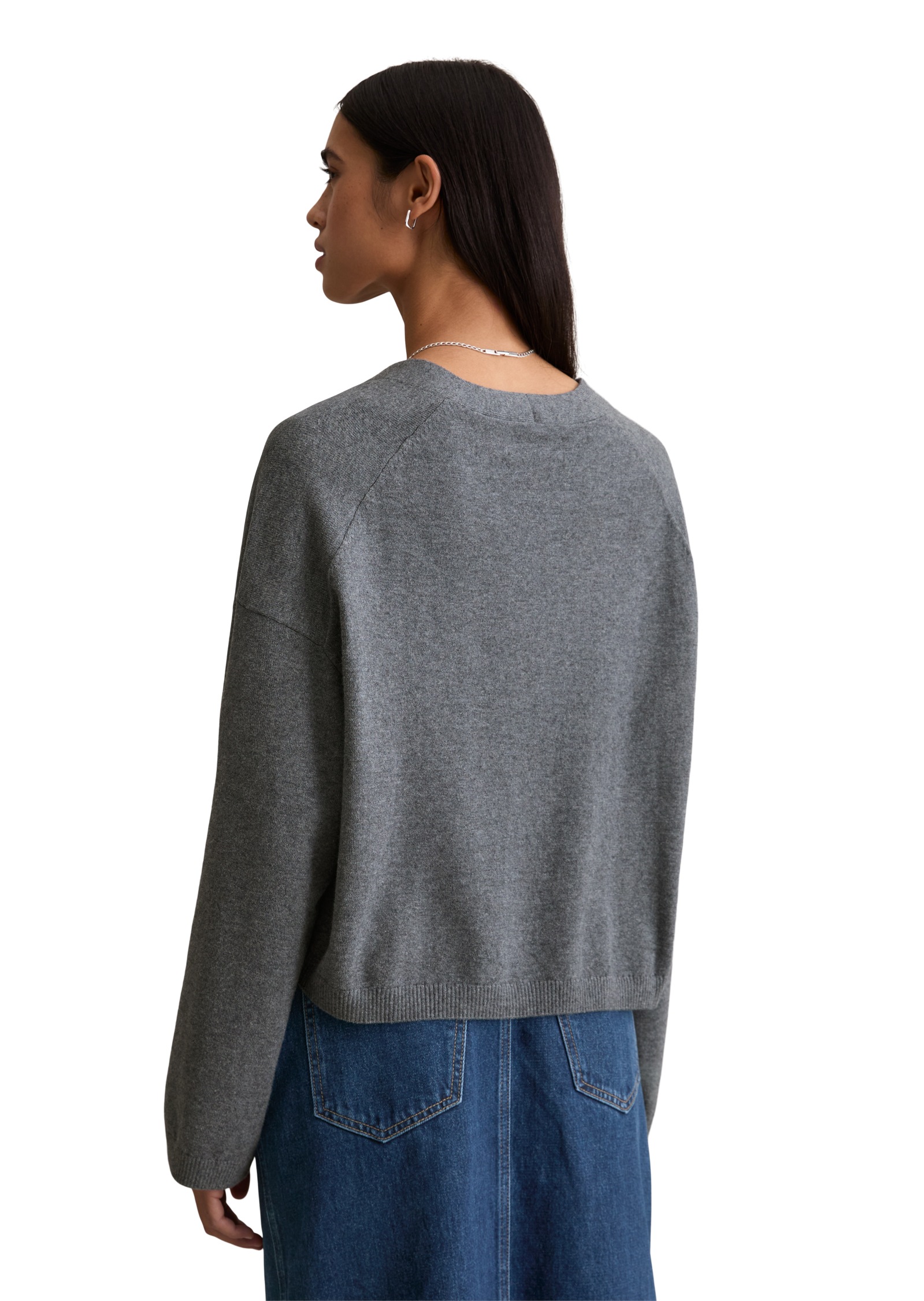 Thumbnail - Marc OPolo DENIM Cardigan "relaxed fit aus Soft Cotton Stretch"