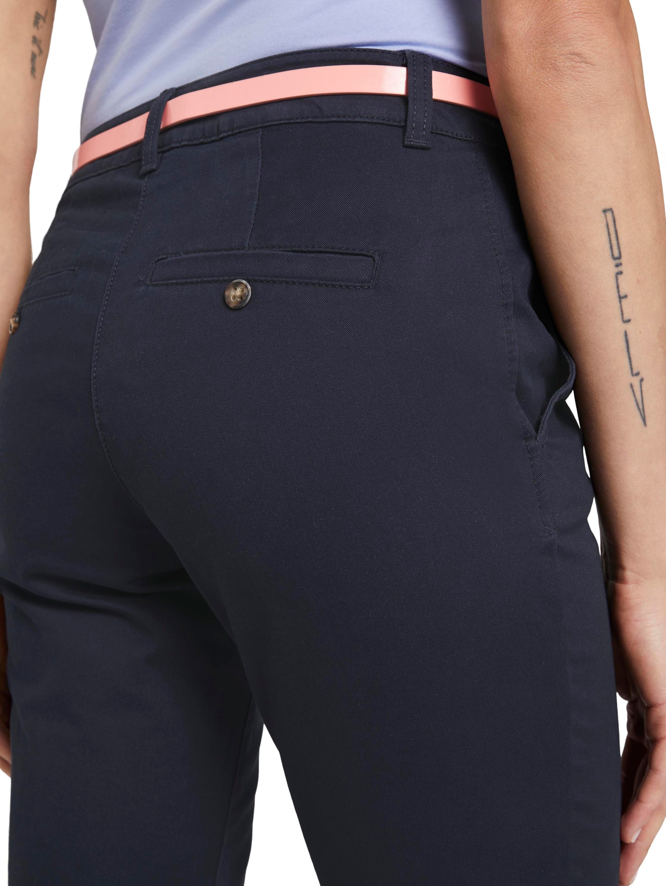 TOM TAILOR Chinohose, mit Gürtel