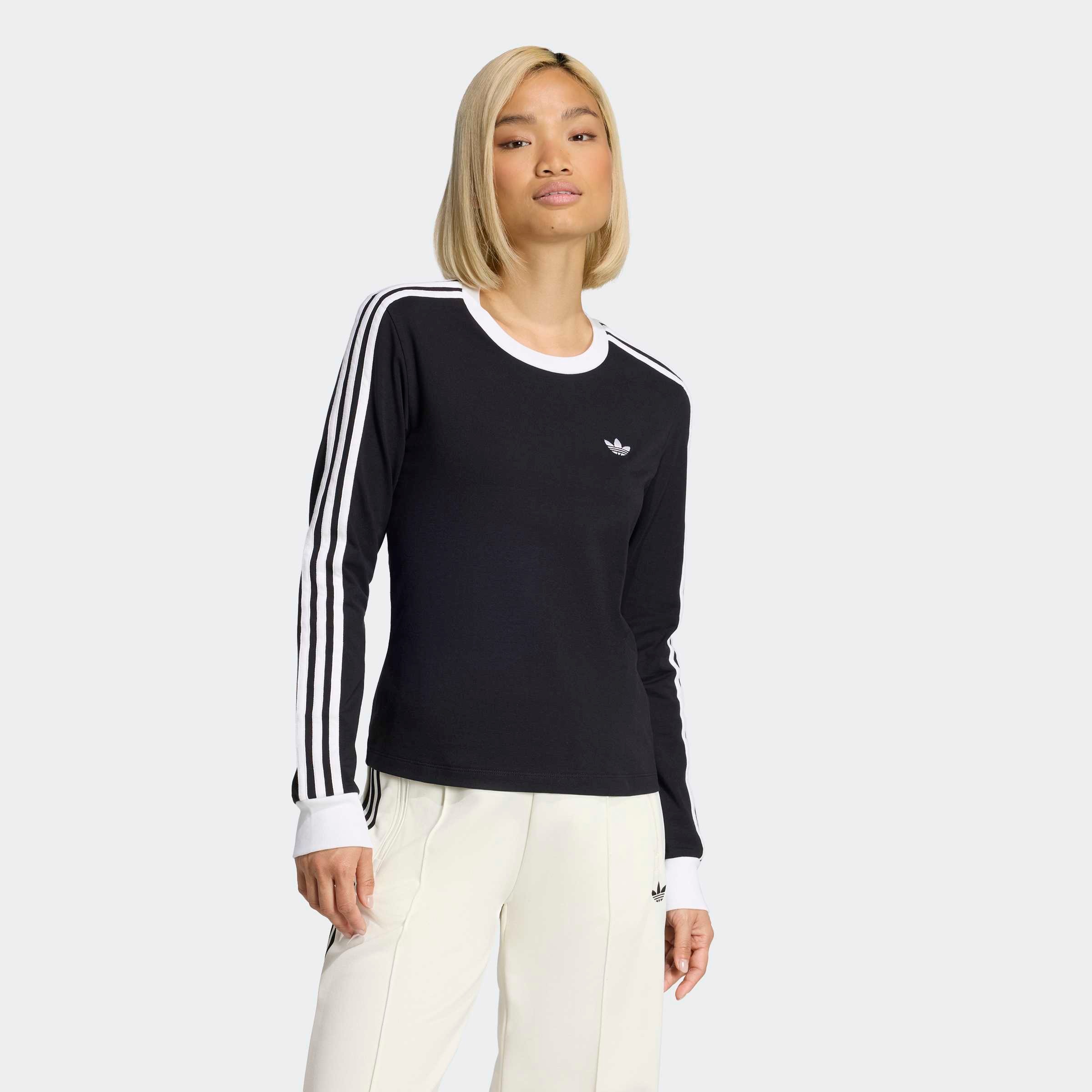 adidas Originals Langarmshirt "3-STREIFEN LONGSLEEVE (SLIM)" günstig online kaufen