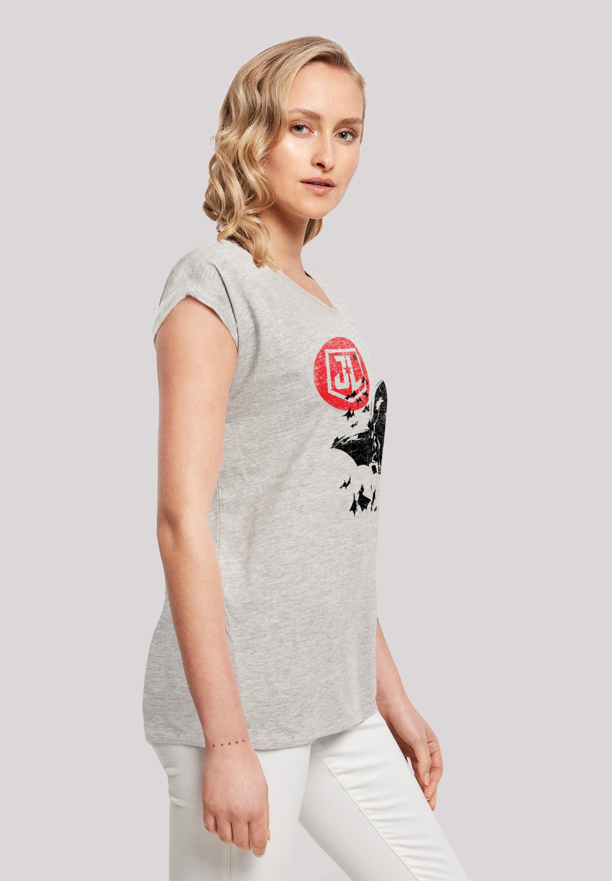 F4NT4STIC T-Shirt »DC Comics Justice League Movie Batman Moon Leap«, Print