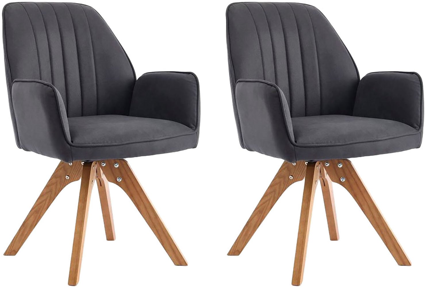 Home affaire Stuhl "Pollenca", (Set), 2 St., Microfaser, tolle Optik günstig online kaufen