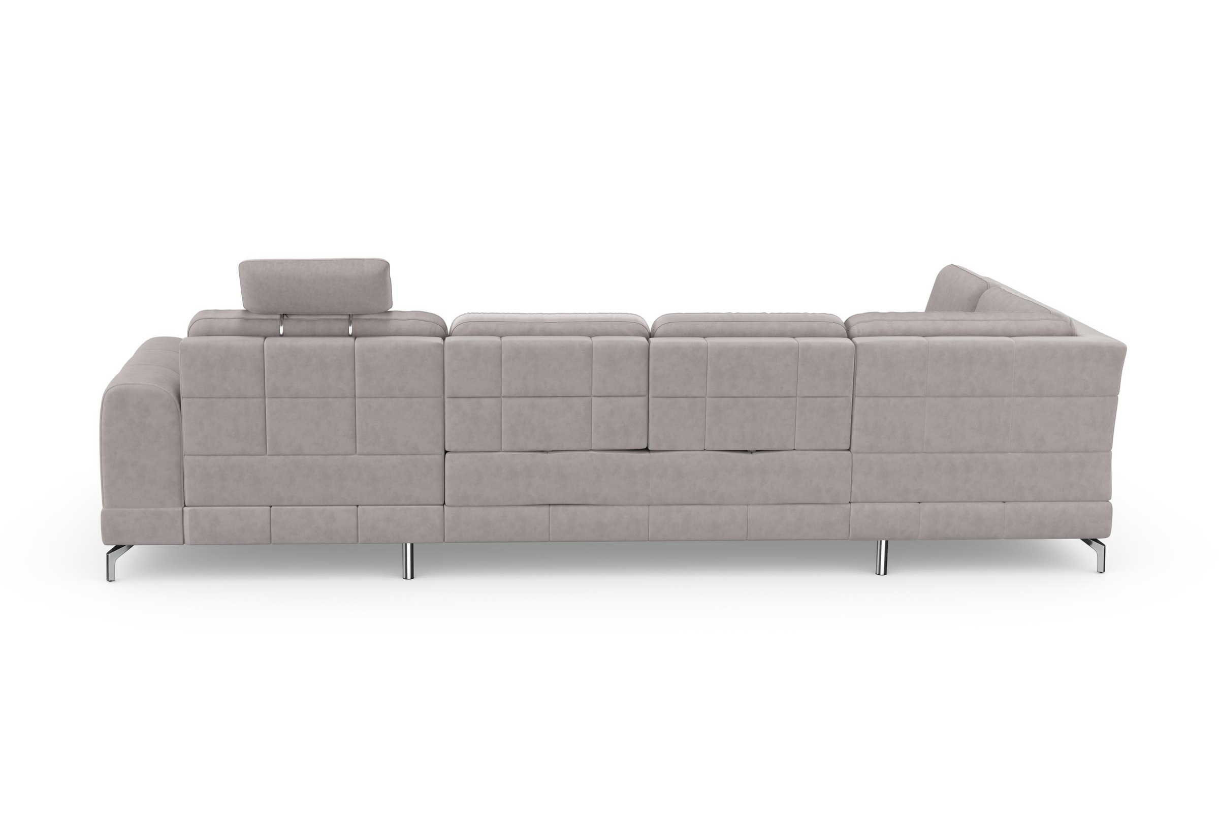 sit&more Wohnlandschaft »Bendigo U-Form« inklusive Sitztiefenverstellung, Bodenfreiheit 12 cm, in 2 Fußfarben