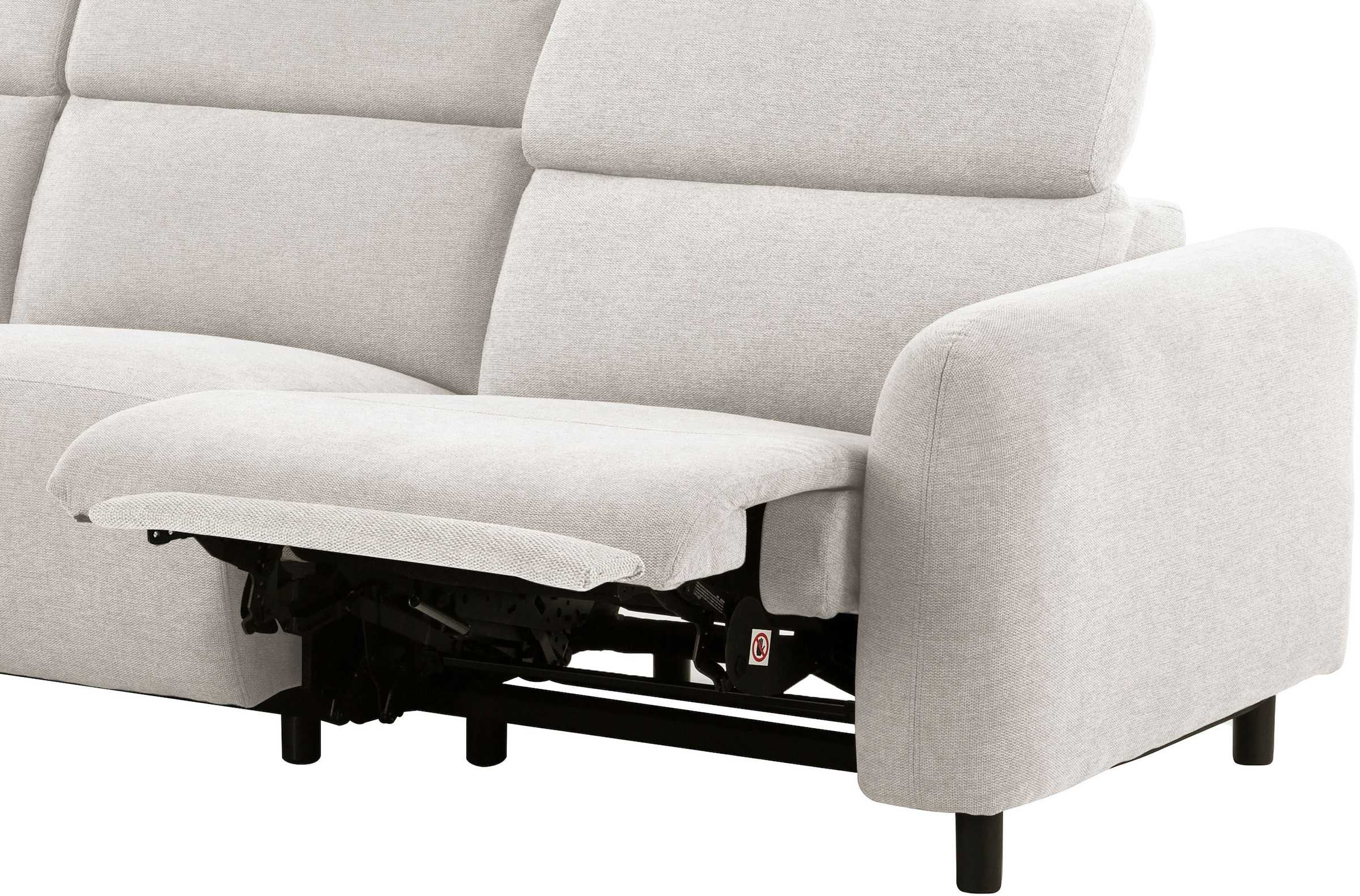 OTTO home Ecksofa »SKAANE Struktur, L-Form, 274 cm, manuelle/elektrische Relaxfunktion,« 274 cm, mit Kopfteilverstellung und man. oder elektr. Relaxfunktion