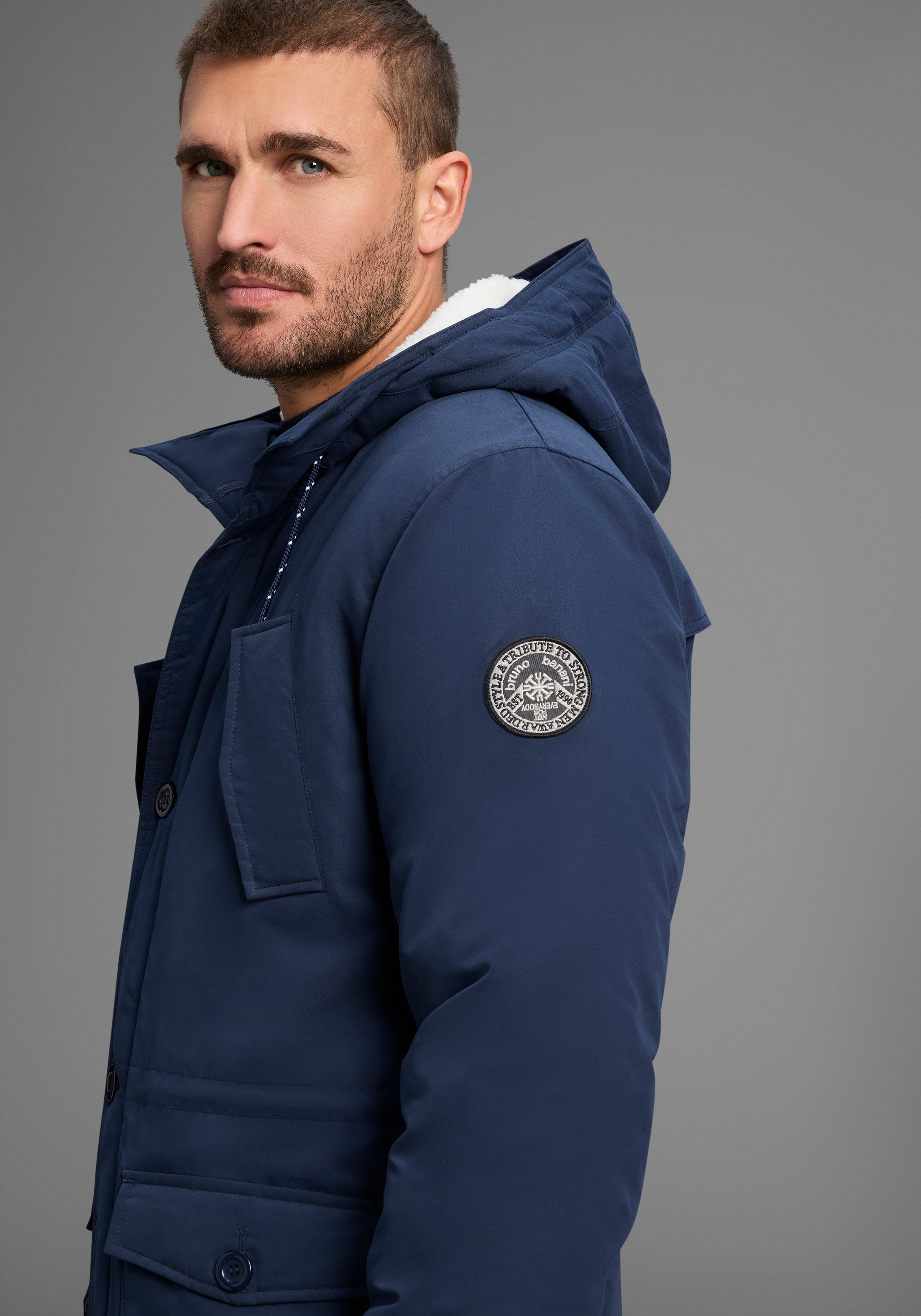 Bruno Banani Parka, mit Kapuze, Winterjacke mit Teddy Fleece gefüttert und günstig online kaufen