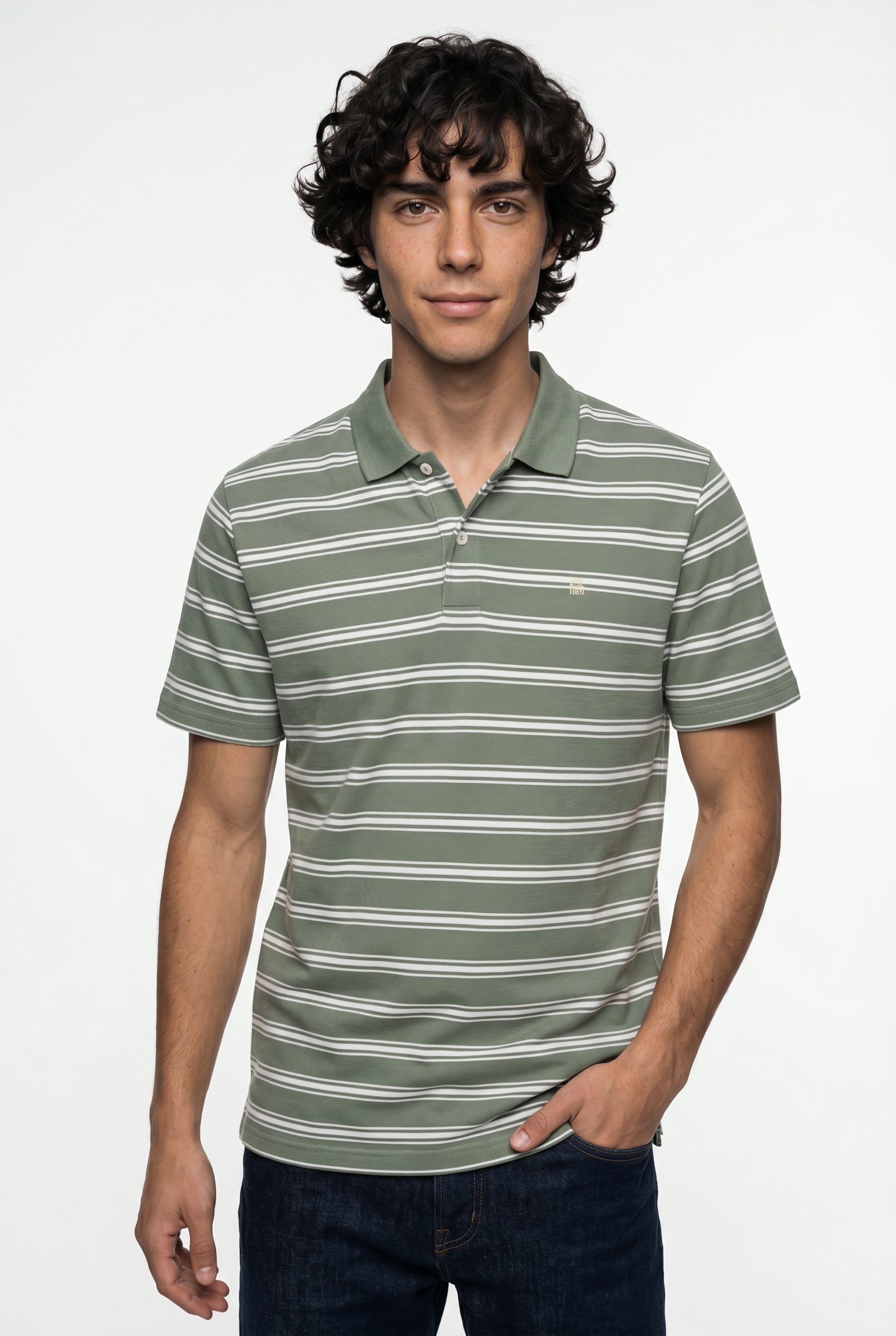 Jack & Jones Poloshirt "JPRBLUADAM SS STRIPED POLO" mit Streifen Muster
