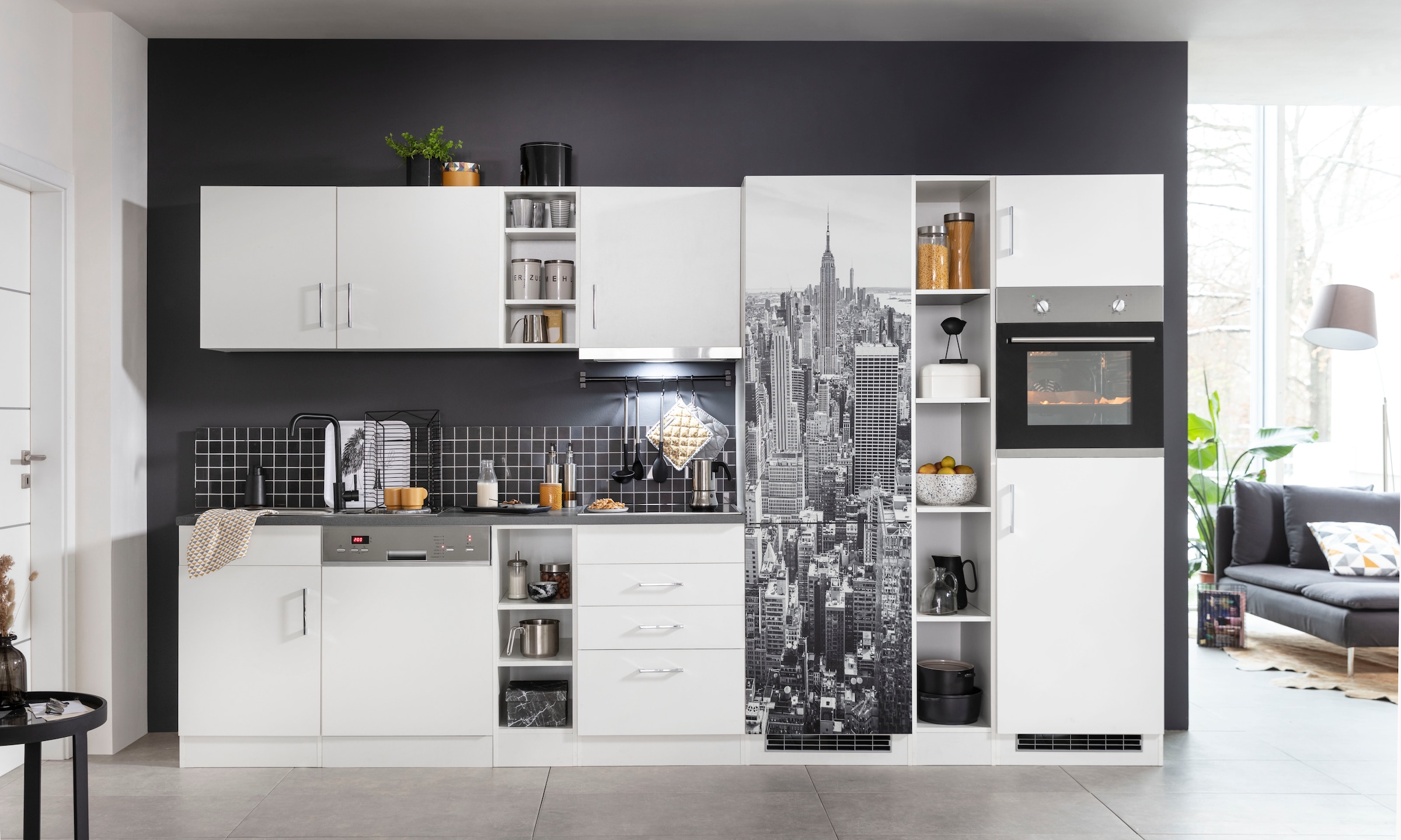 KOCHSTATION Küchenzeile "KS-Paris – Küchen mit einzigartigen Fotomotiven au günstig online kaufen