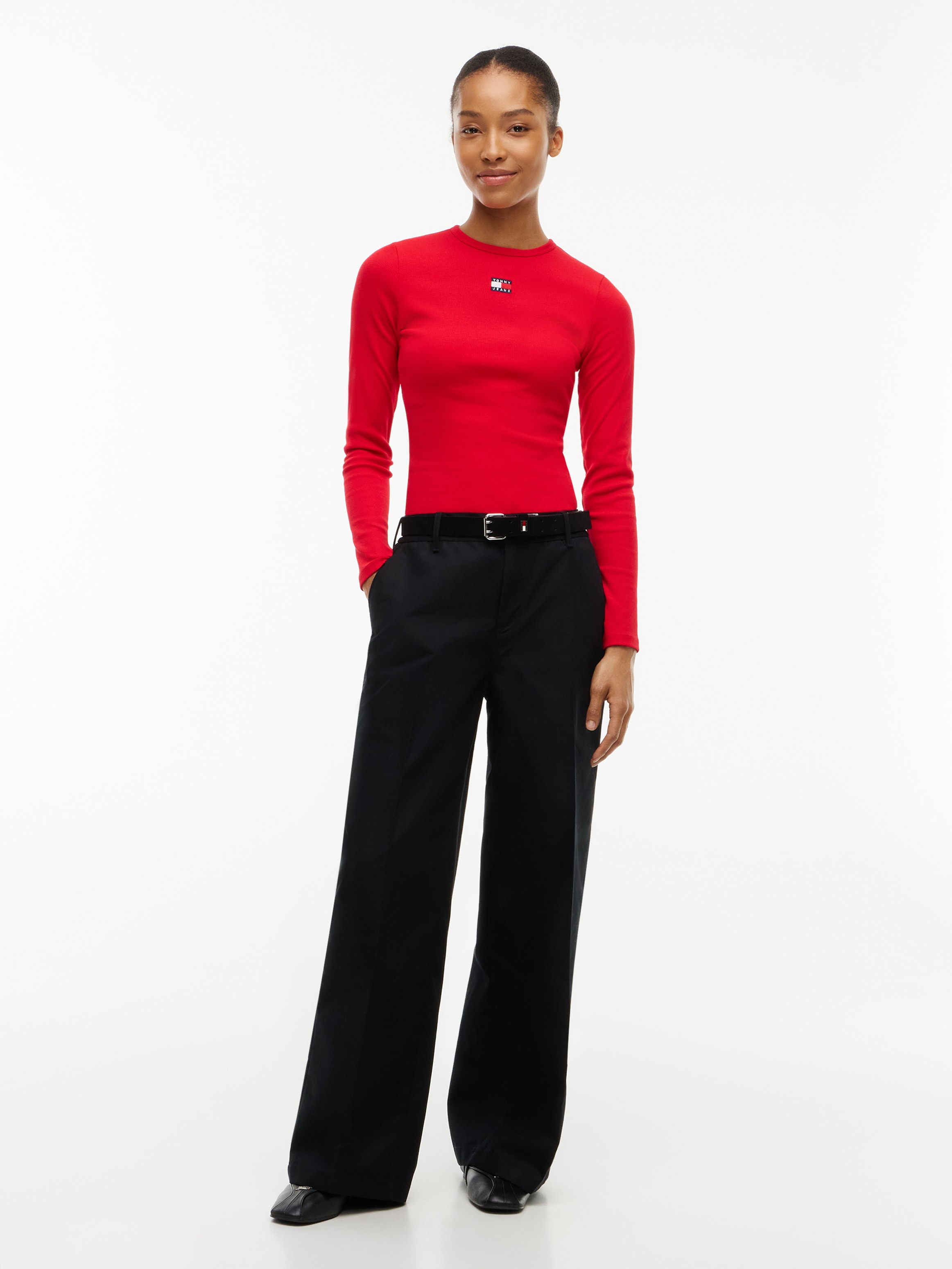 Tommy Jeans Chinos »TJW WIDE LEG CHINO«  Baumwollmischung, lässig geschnitten