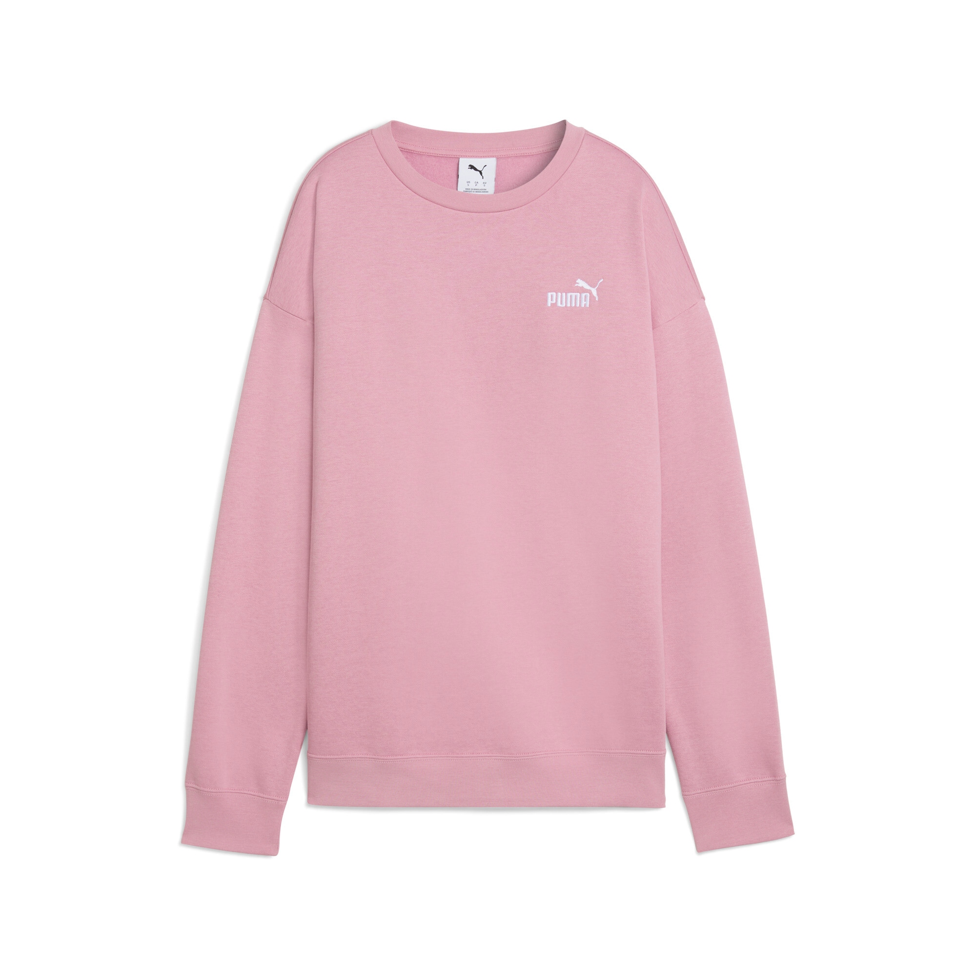 PUMA Langarmshirt "ESS SMALL NO. 1 LOGO RELAXED CREW FL" Langarm, gerader A günstig online kaufen